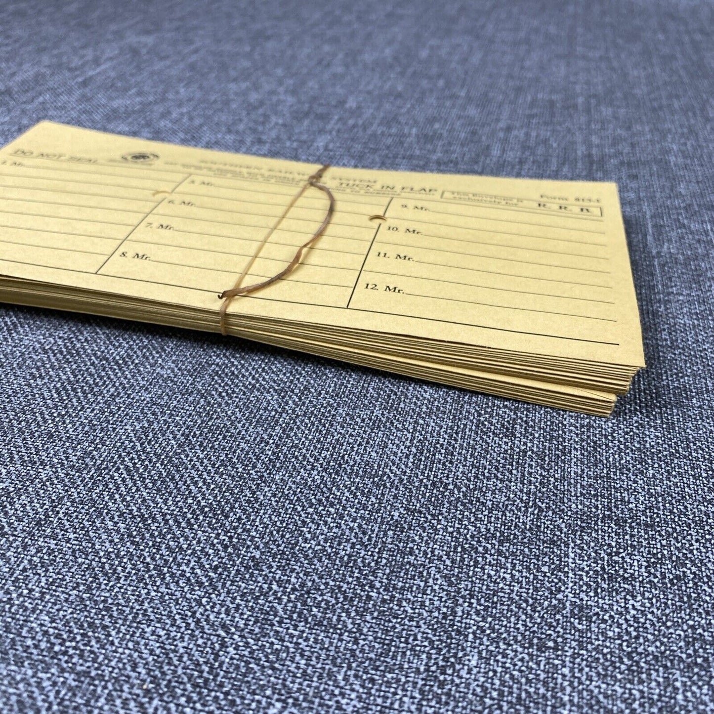 Southern Railway System SOU Railroad lot of 23 Tuck in Flap Form 815-1 1970's