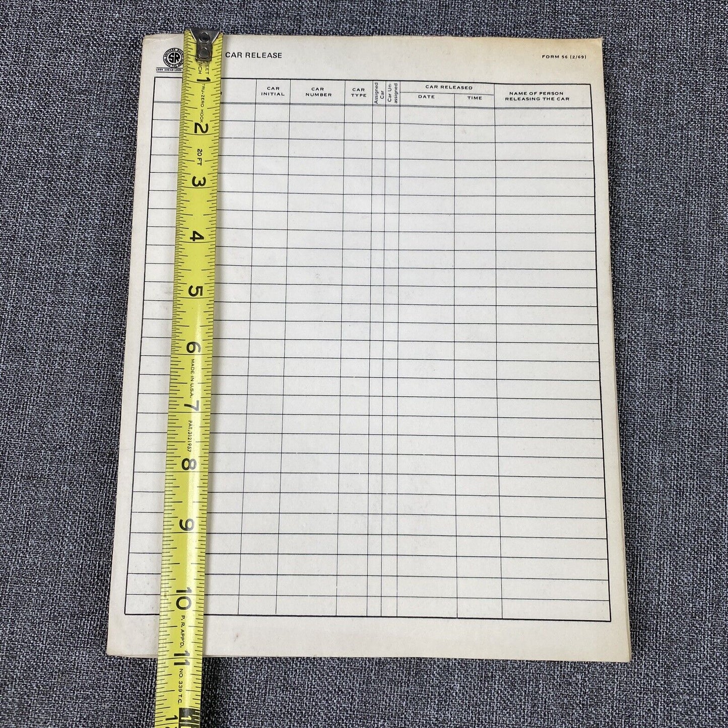 Southern Railway SOU RR lot of 50 Car Release Form #56 , Pencils and Pens, 1969