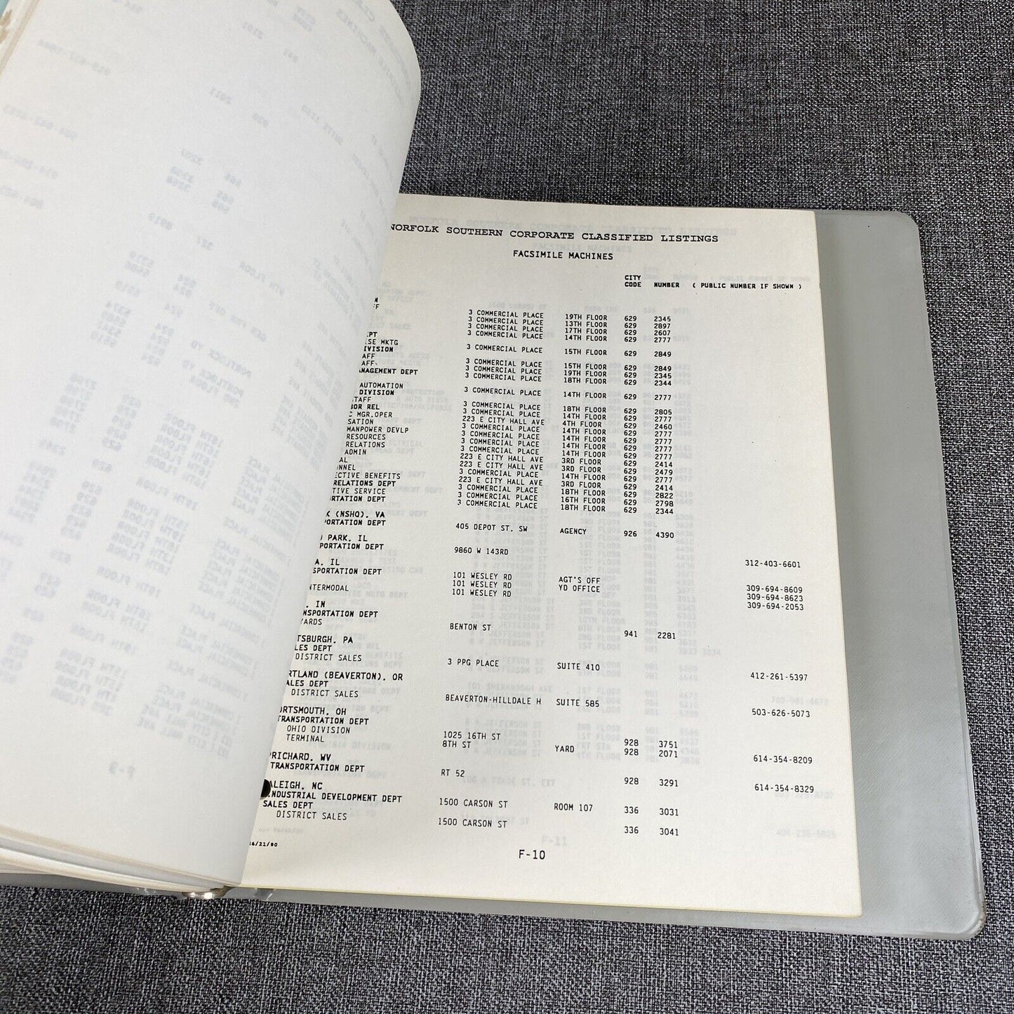 Vintage Norfolk Southern NS Railroad Telephone Directory