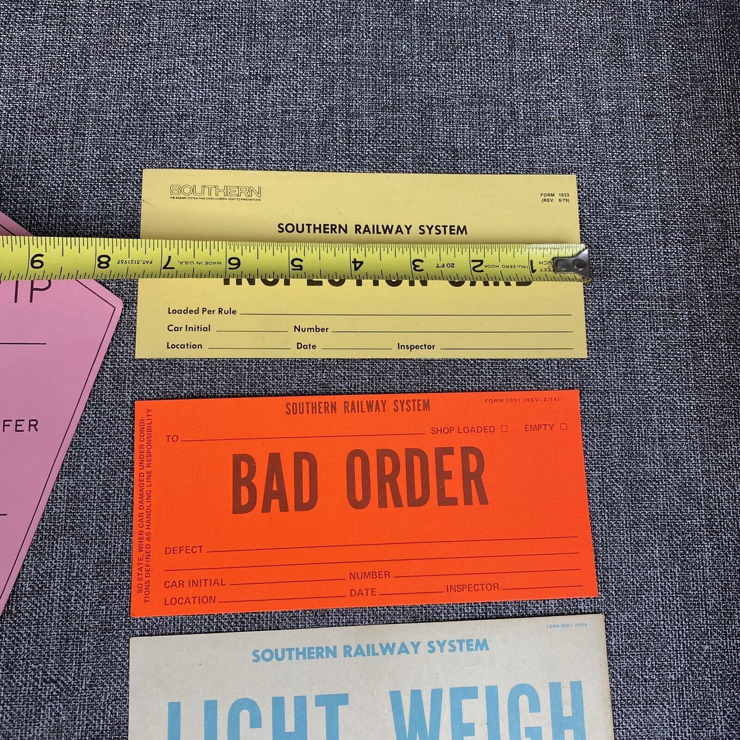 Vintage Southern Railway SOU RR Original Variety of Cards/Signs with Pencils