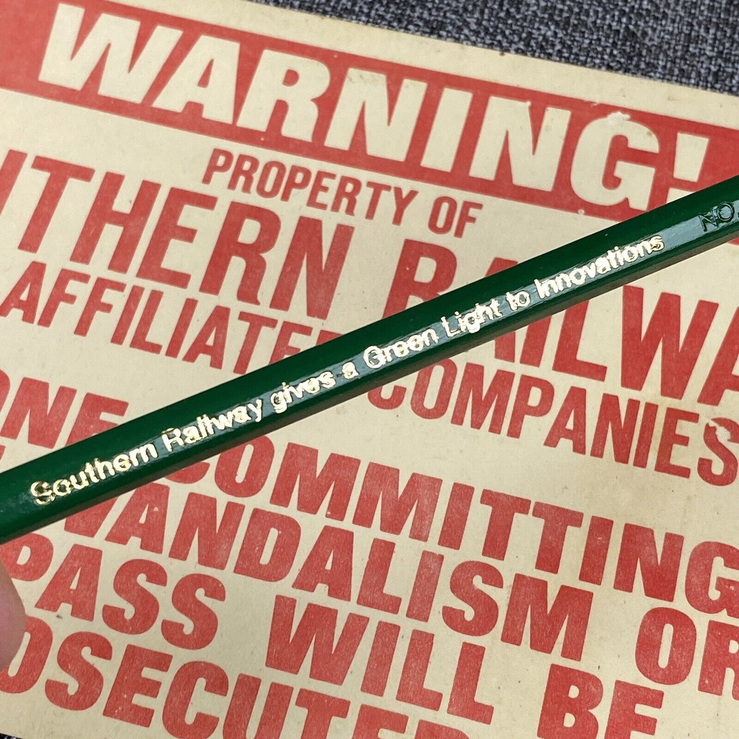Vintage Southern Railway SOU RR Original Variety of Cards/Signs with Pencils