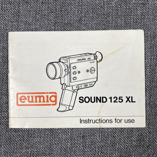 Vintage Eumig Sound 125 XL Film Movie Camera Instruction Manual 32 pages