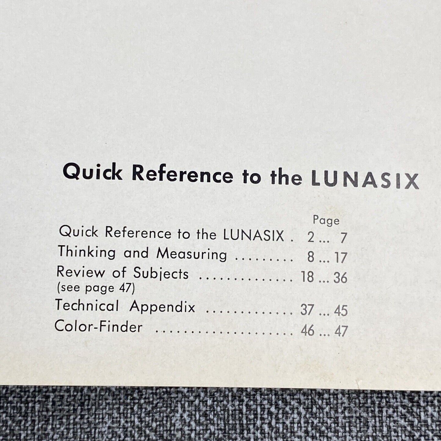 Original Gossen Lunasix Exposure Meter owner's manual , 48 pages