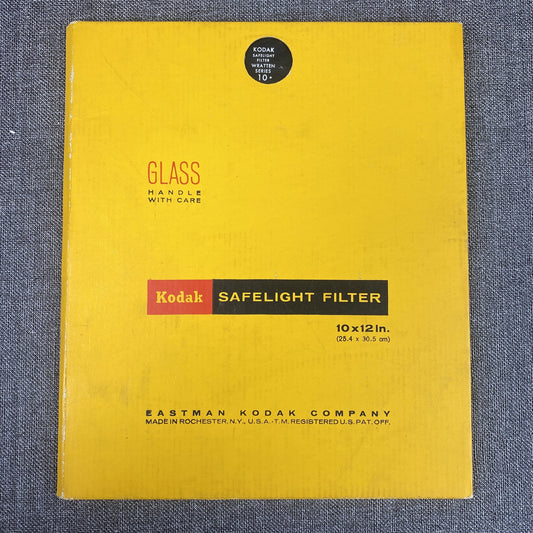 Kodak 10x12 Safelight glass filter Wratten Series 10 NOS