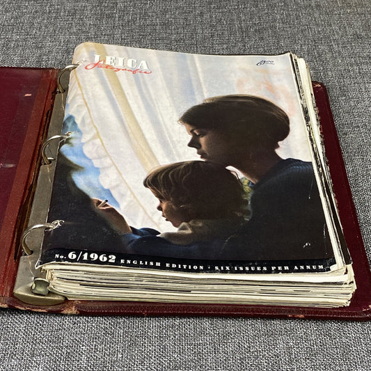 lot of Leica  Fotografie Magazines  English Edition from 1960's in a binder