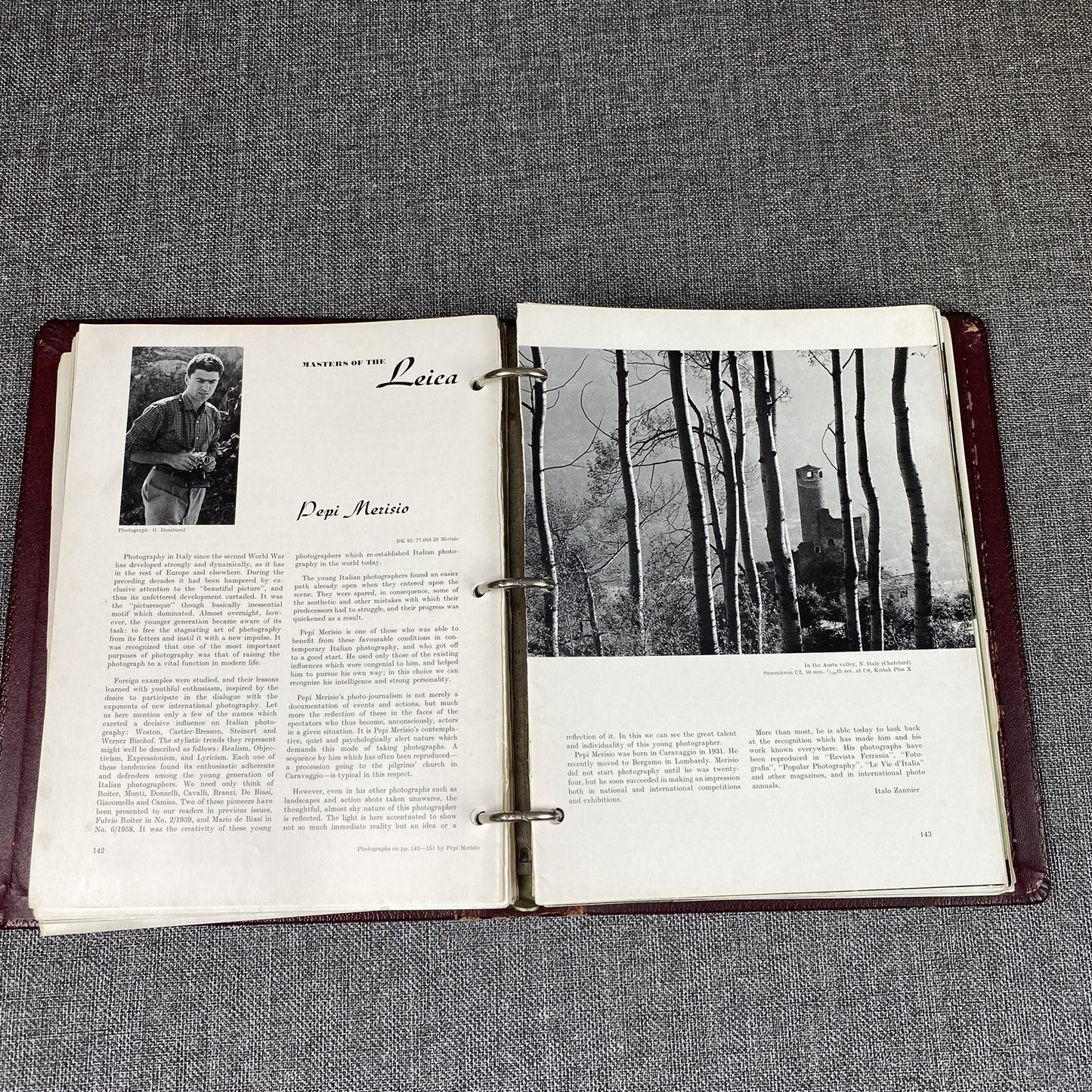 lot of Leica Fotografie Magazines English Edition from 1960's in a binder