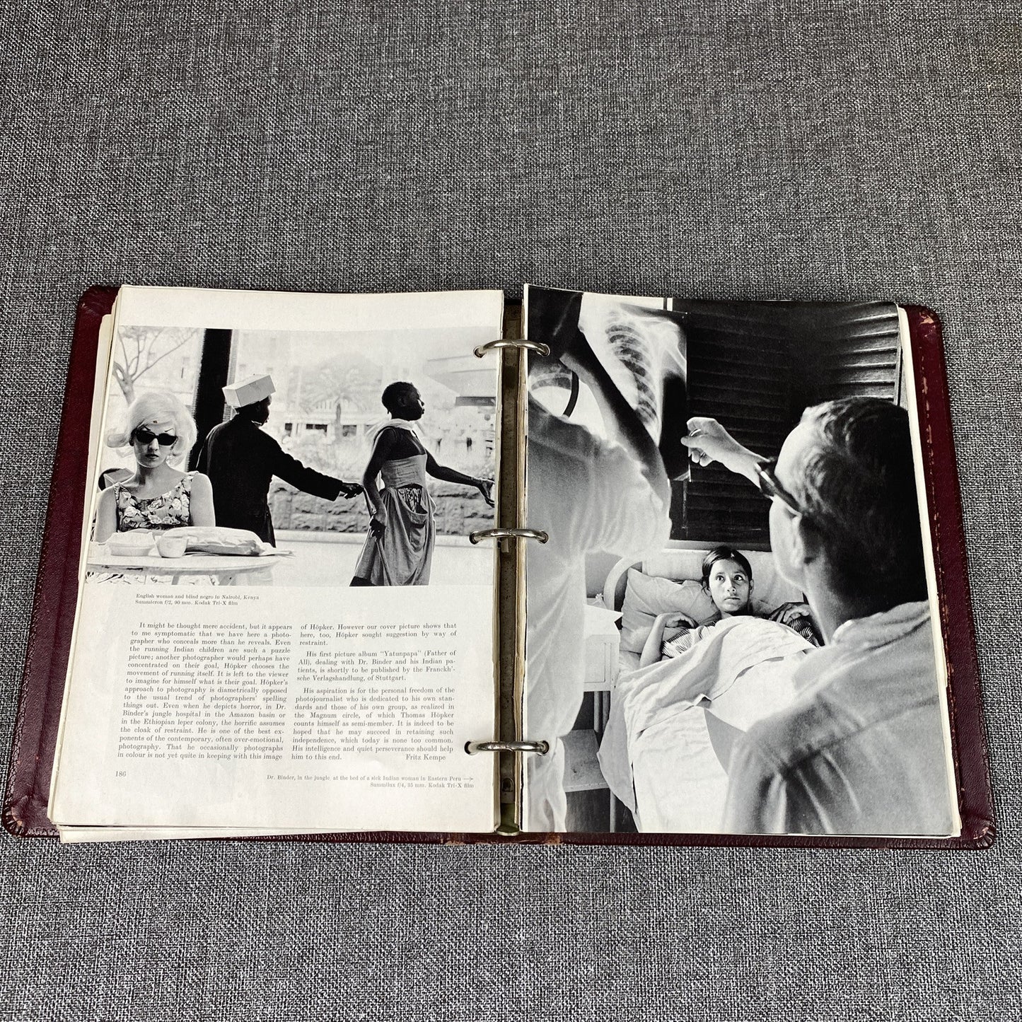 lot of Leica Fotografie Magazines English Edition from 1960's in a binder