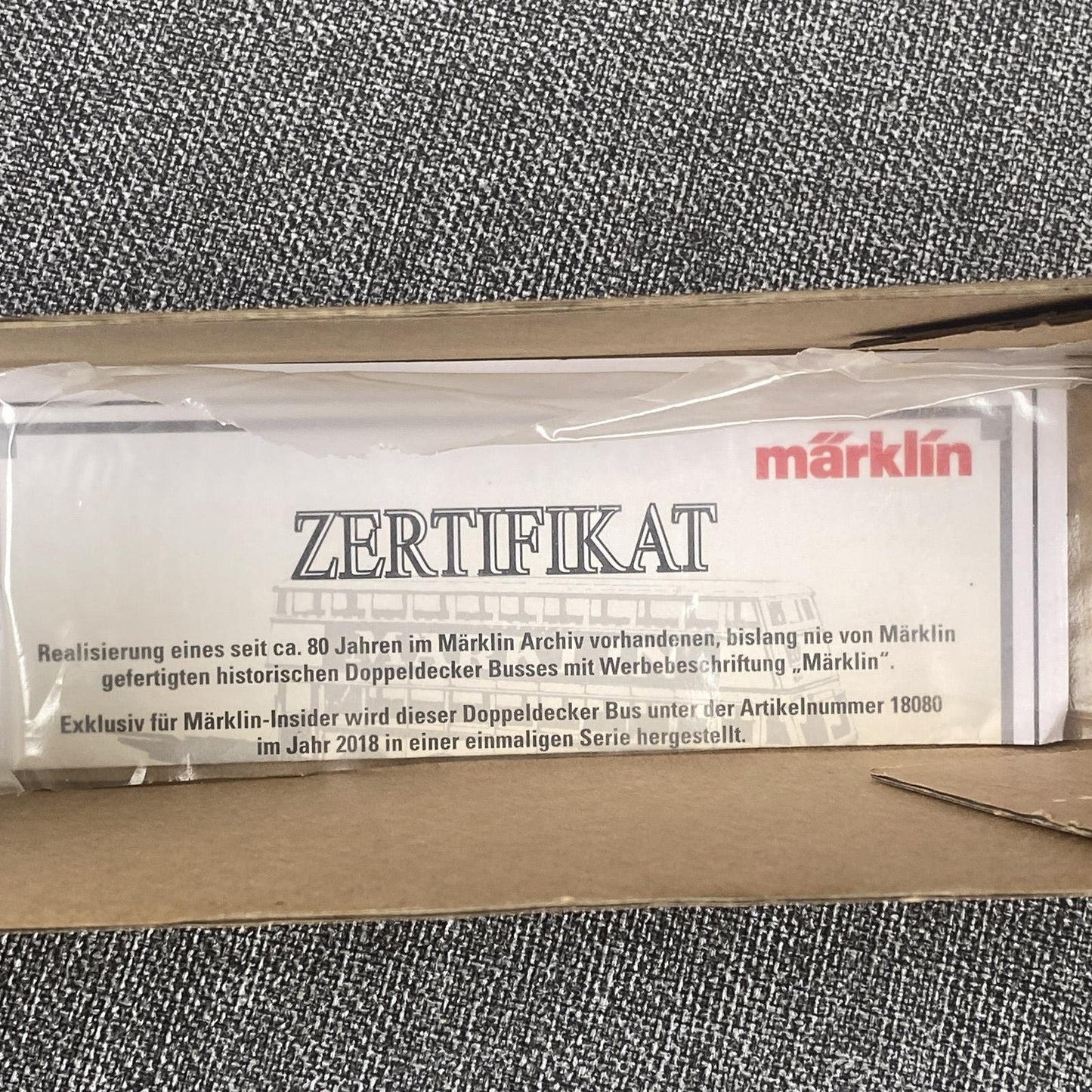 Marklin 18080 Double Decker Bus with "Märklin" Advertising