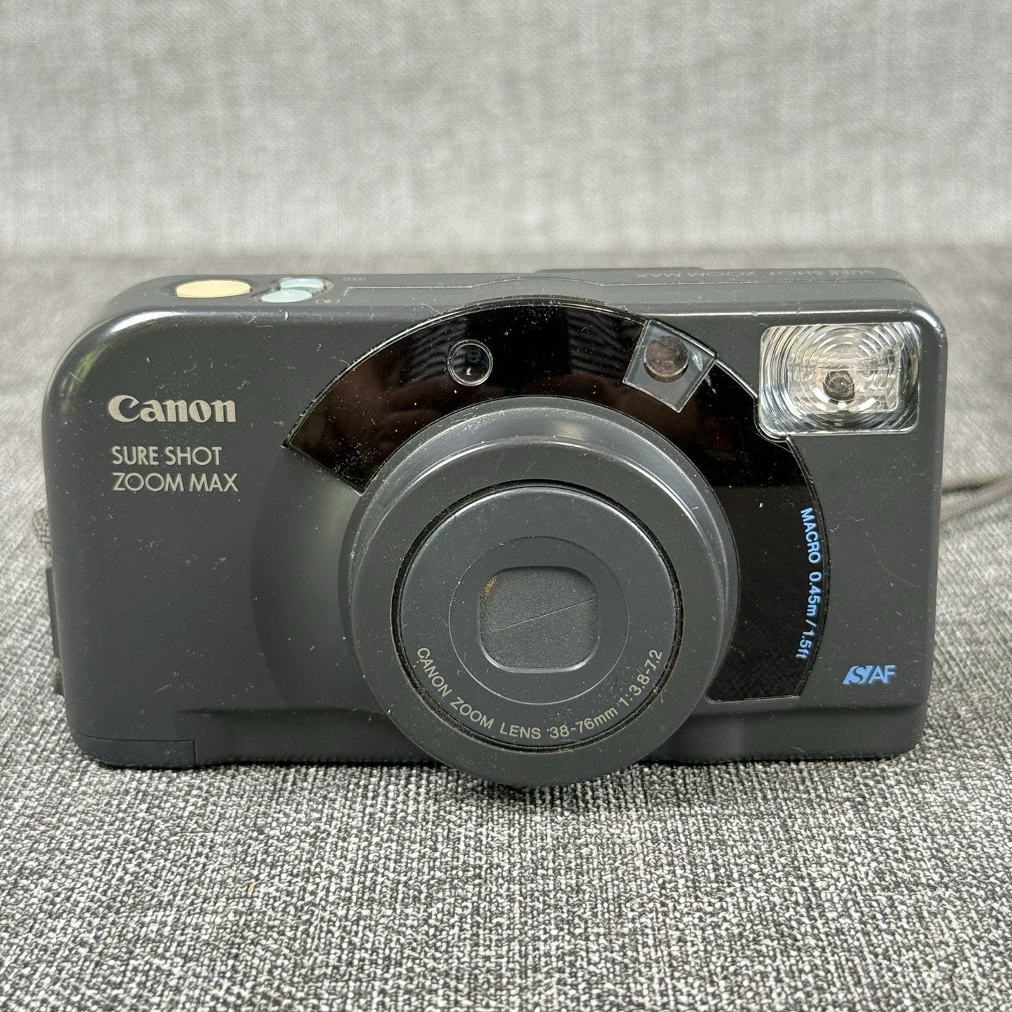Canon Sure Shot Zoom Max 38-76mm Lens 35MM P&S Film Camera - for parts or repair