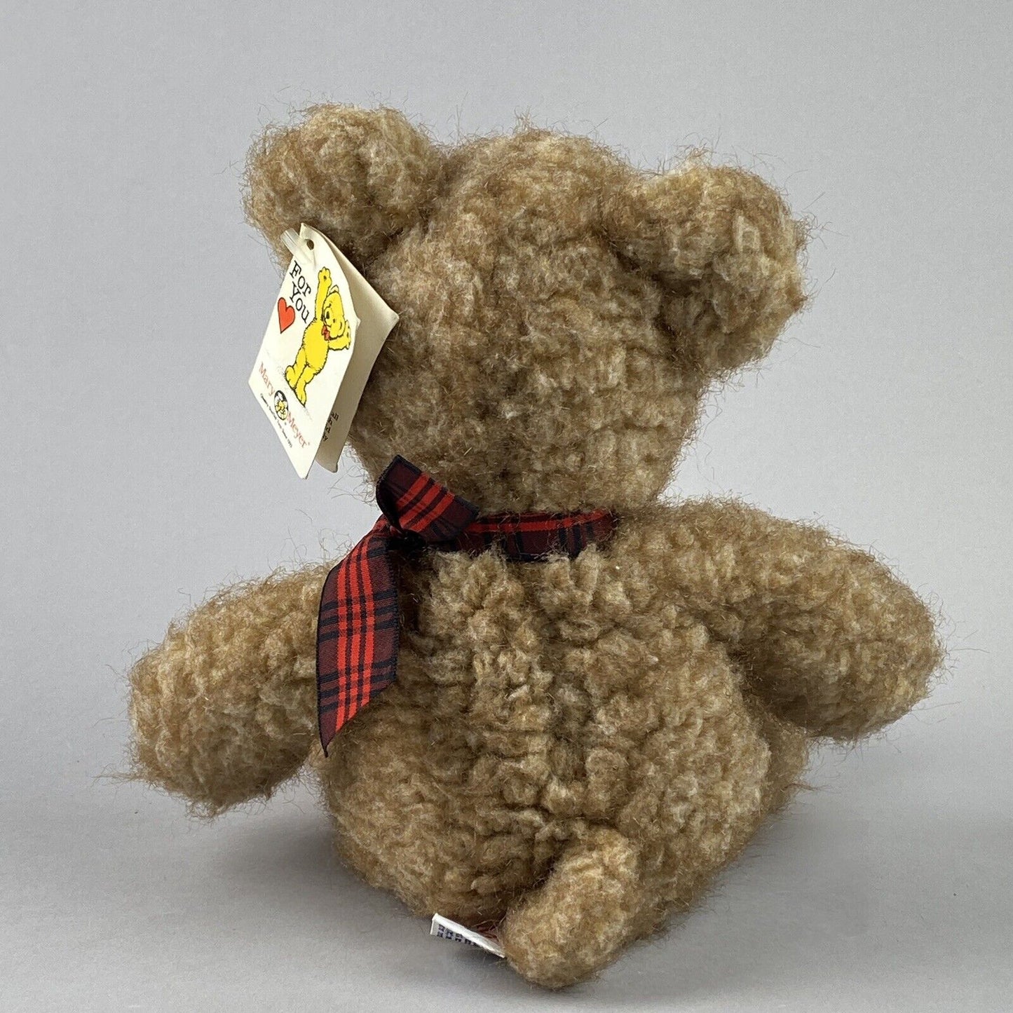 Vintage 1997 Mary Meyer "Graham" Teddy Bear Plush Wearing Plaid Bow 13" w/Tags