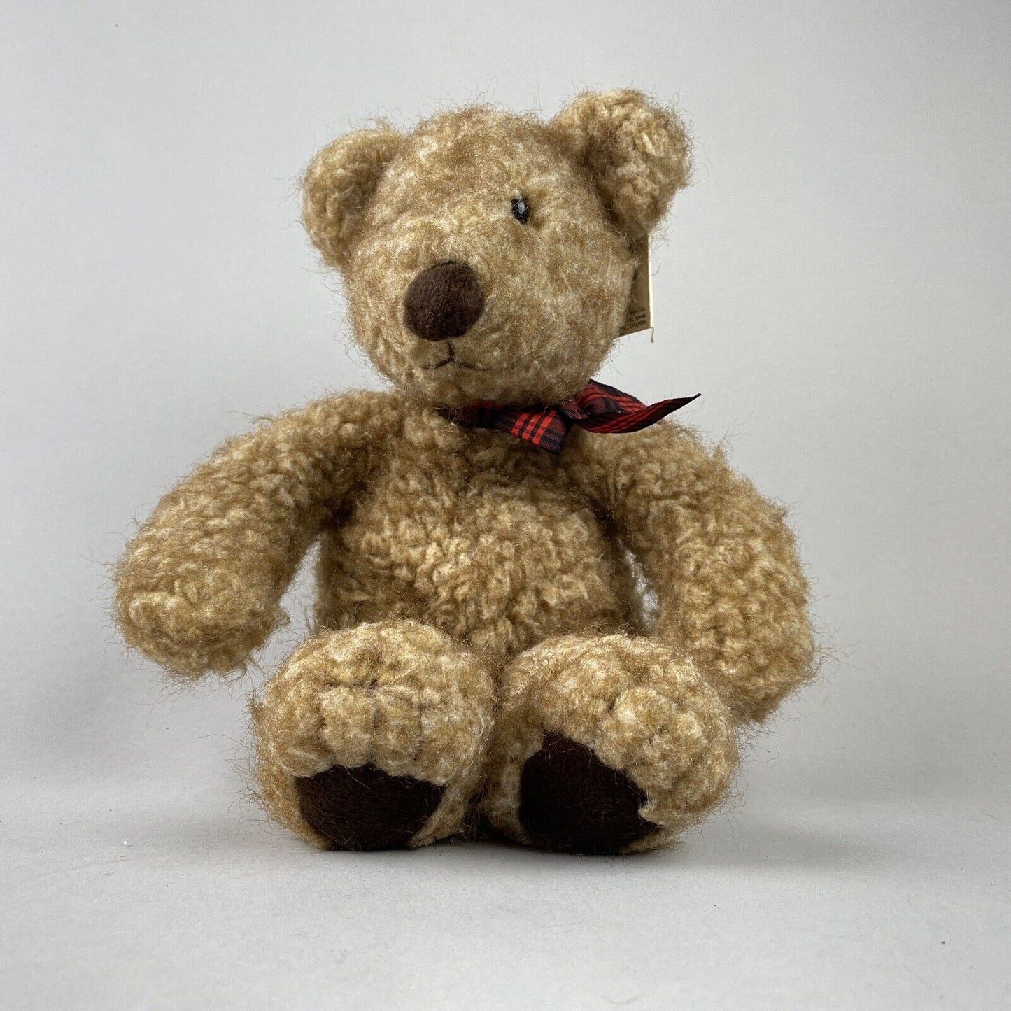 Vintage 1997 Mary Meyer "Graham" Teddy Bear Plush Wearing Plaid Bow 13" w/Tags