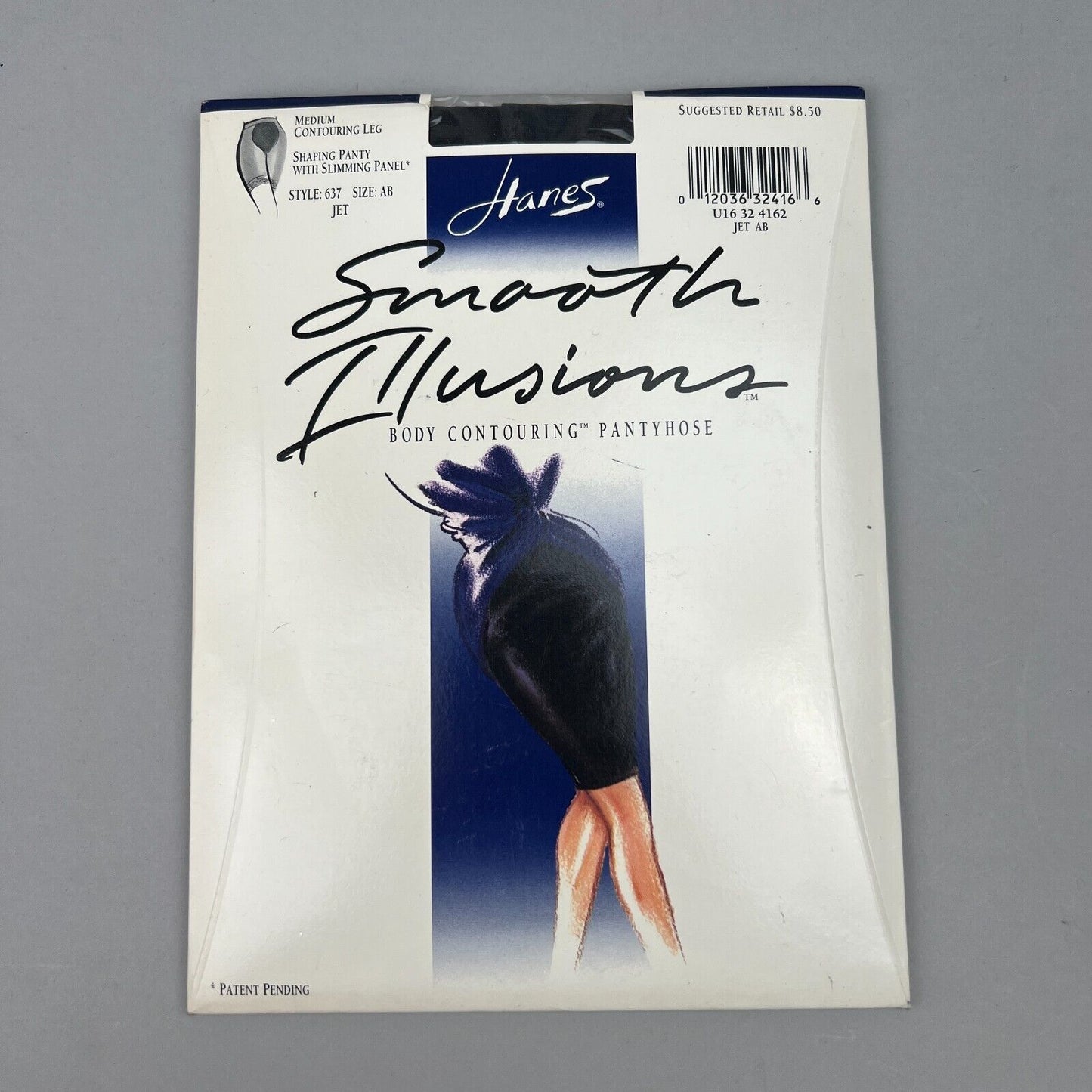 Hanes Smooth Illusions Body Contouring Pantyhose Size AB, Jet 637