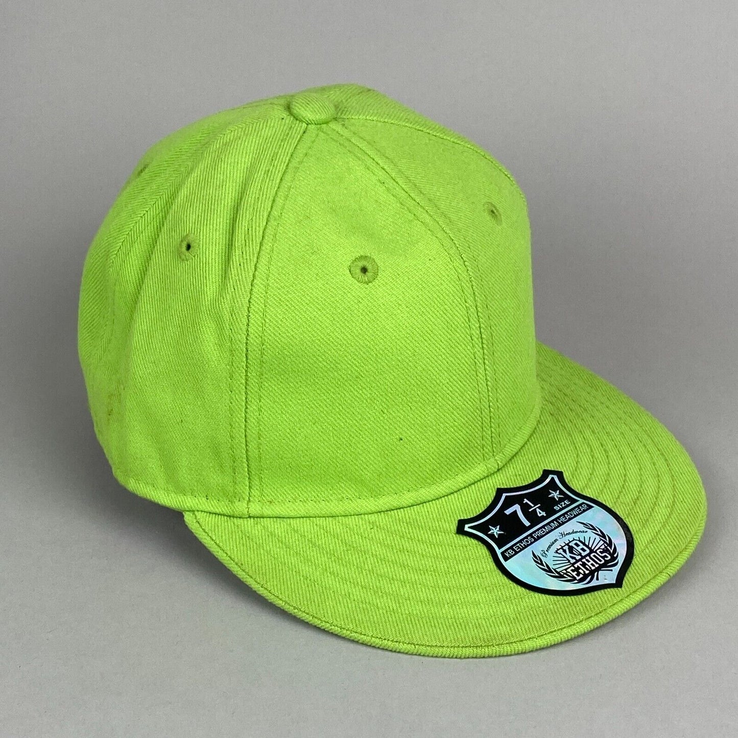 KB Ethos Green Flat Cap Hat Size 7 1/4 with Sticker Attached