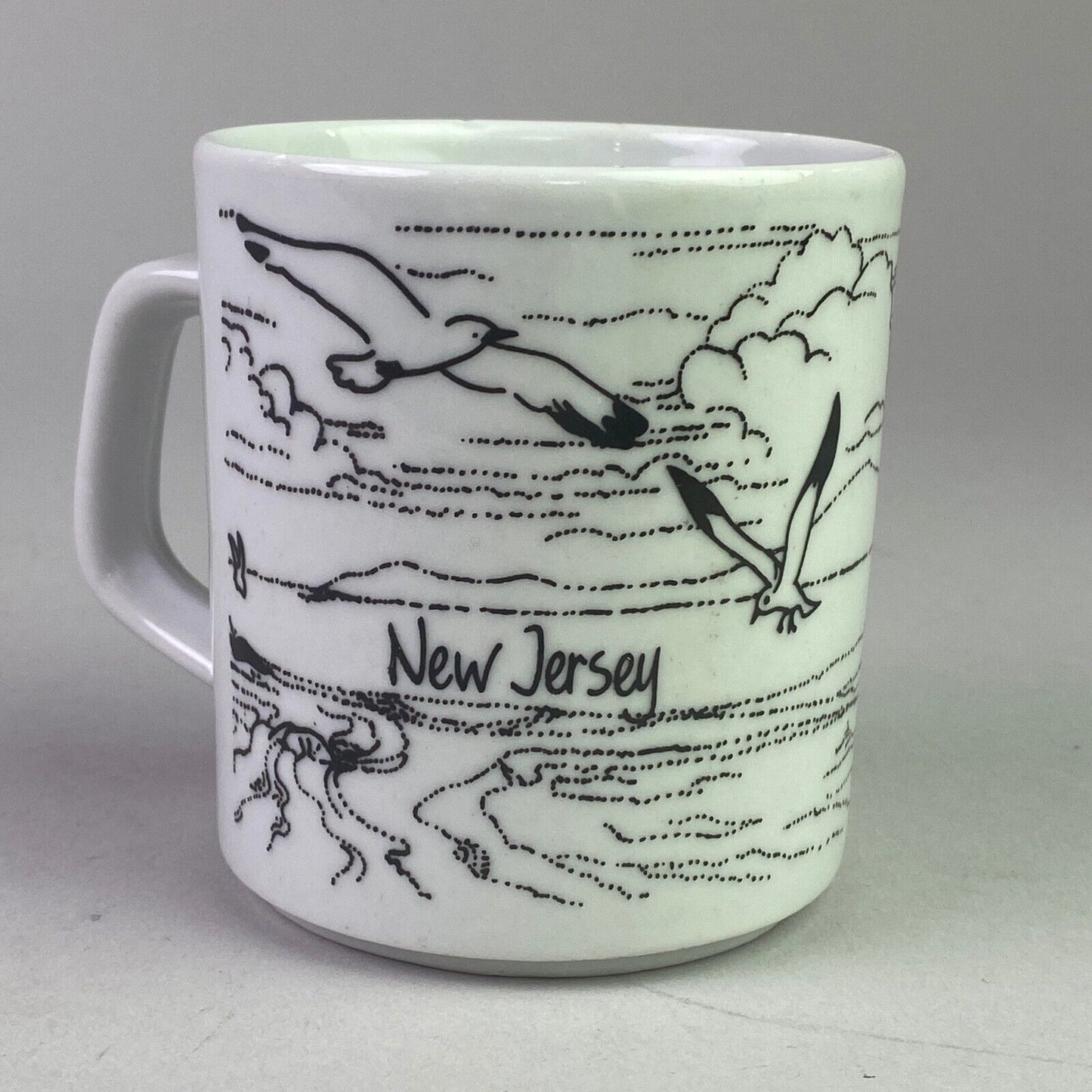 Vintage New Jersey Monochrome Sailboat Mug