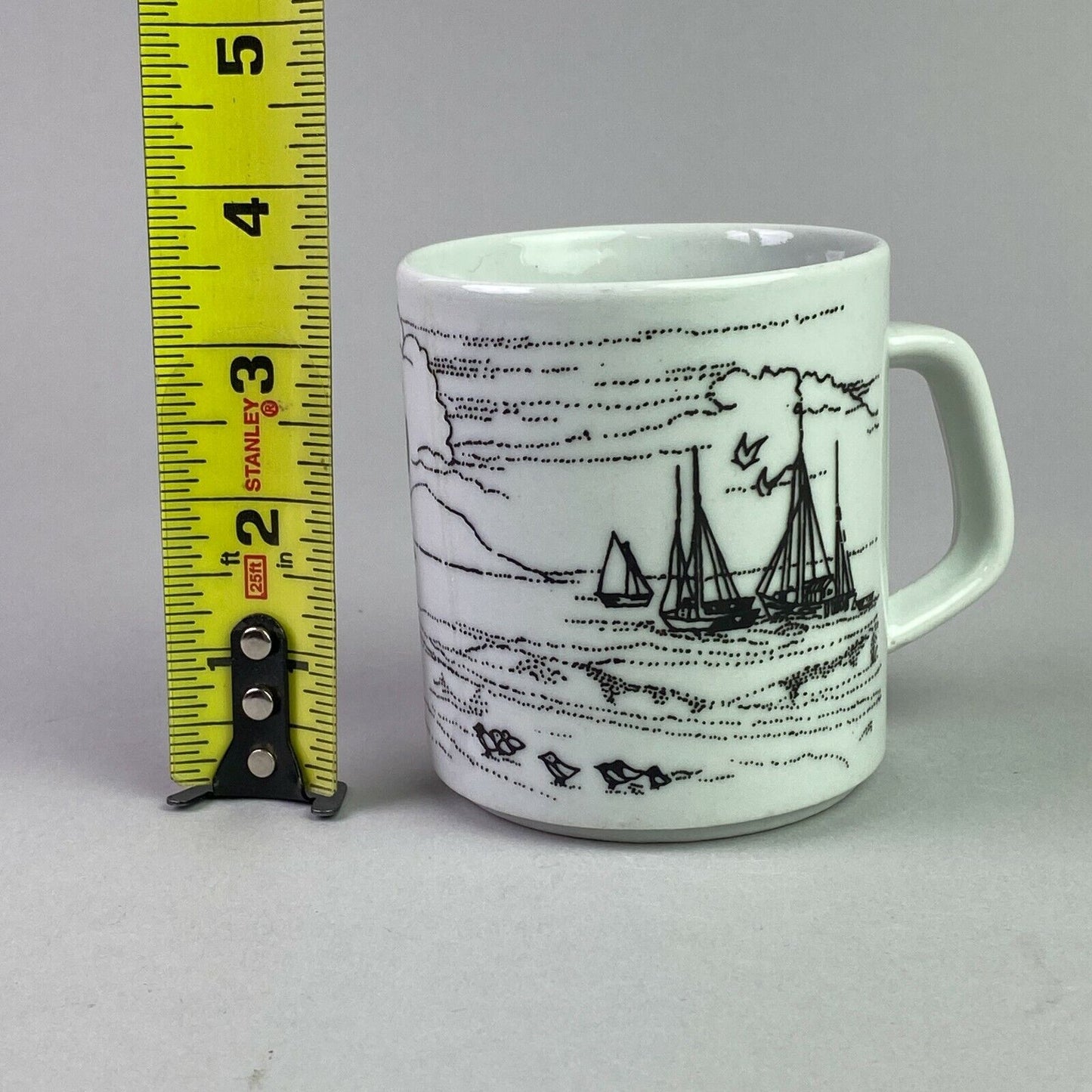 Vintage New Jersey Monochrome Sailboat Mug