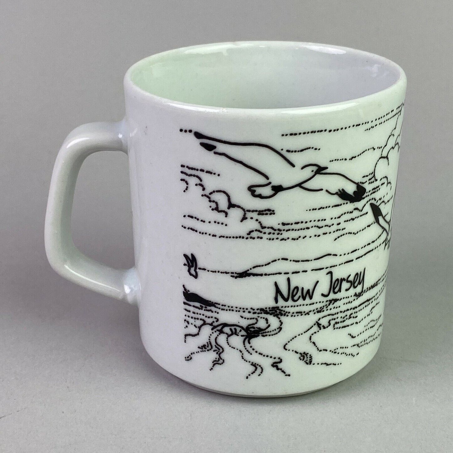 Vintage New Jersey Monochrome Sailboat Mug