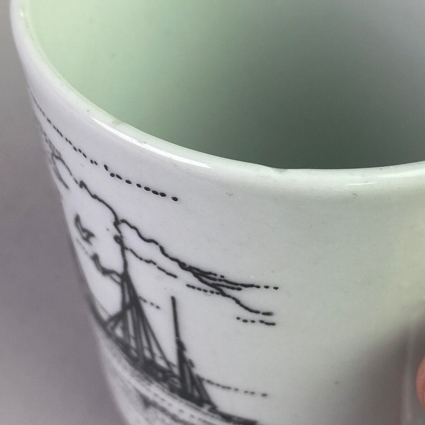 Vintage New Jersey Monochrome Sailboat Mug