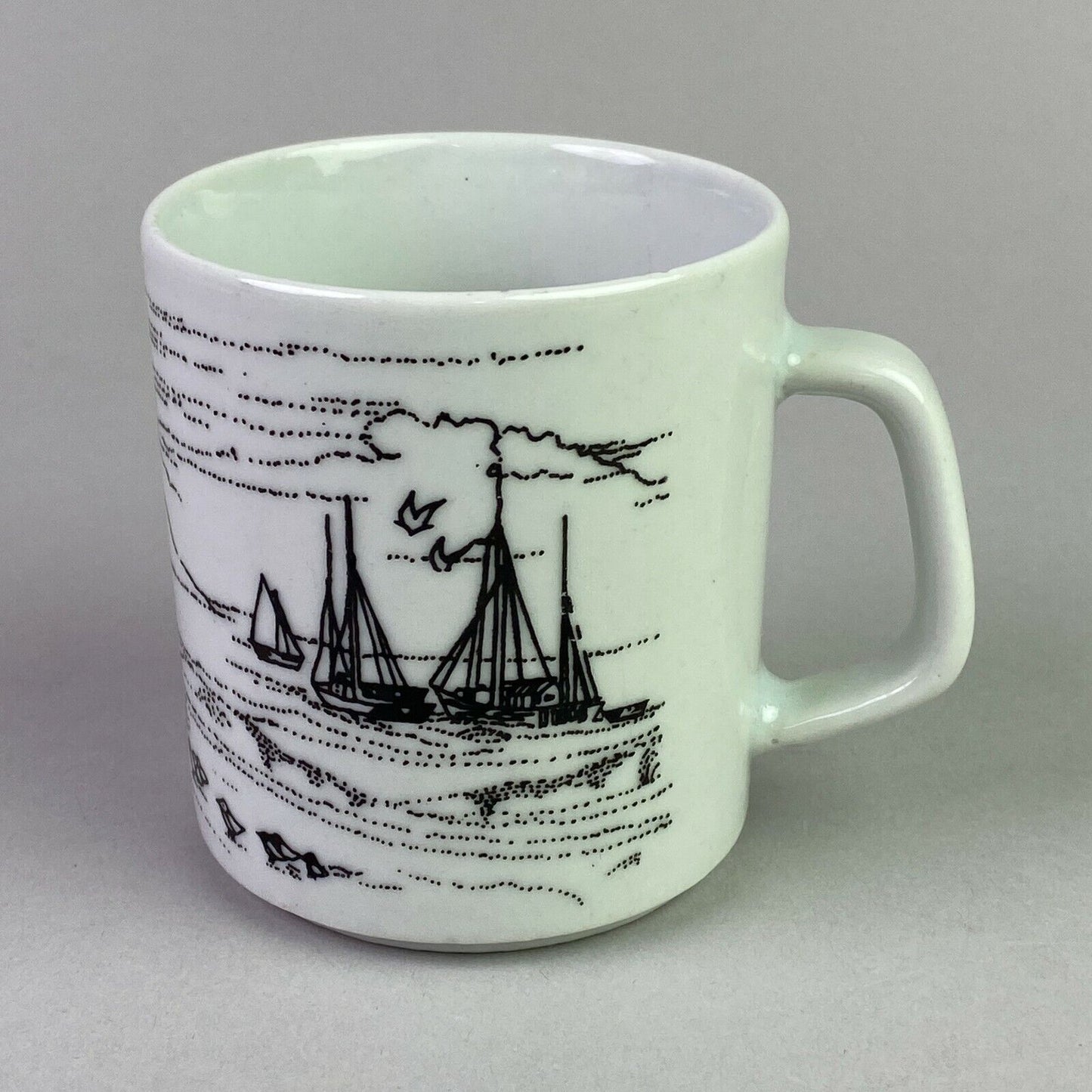 Vintage New Jersey Monochrome Sailboat Mug