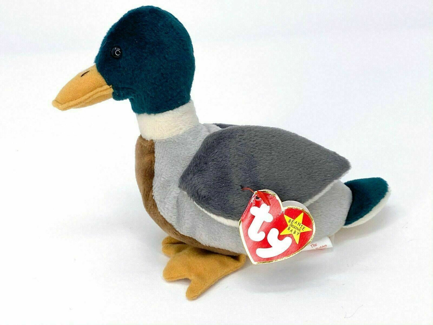 Classic TY Beanie Babies- Rare, retired Jake the Duck 1997. (Errors on Tag)