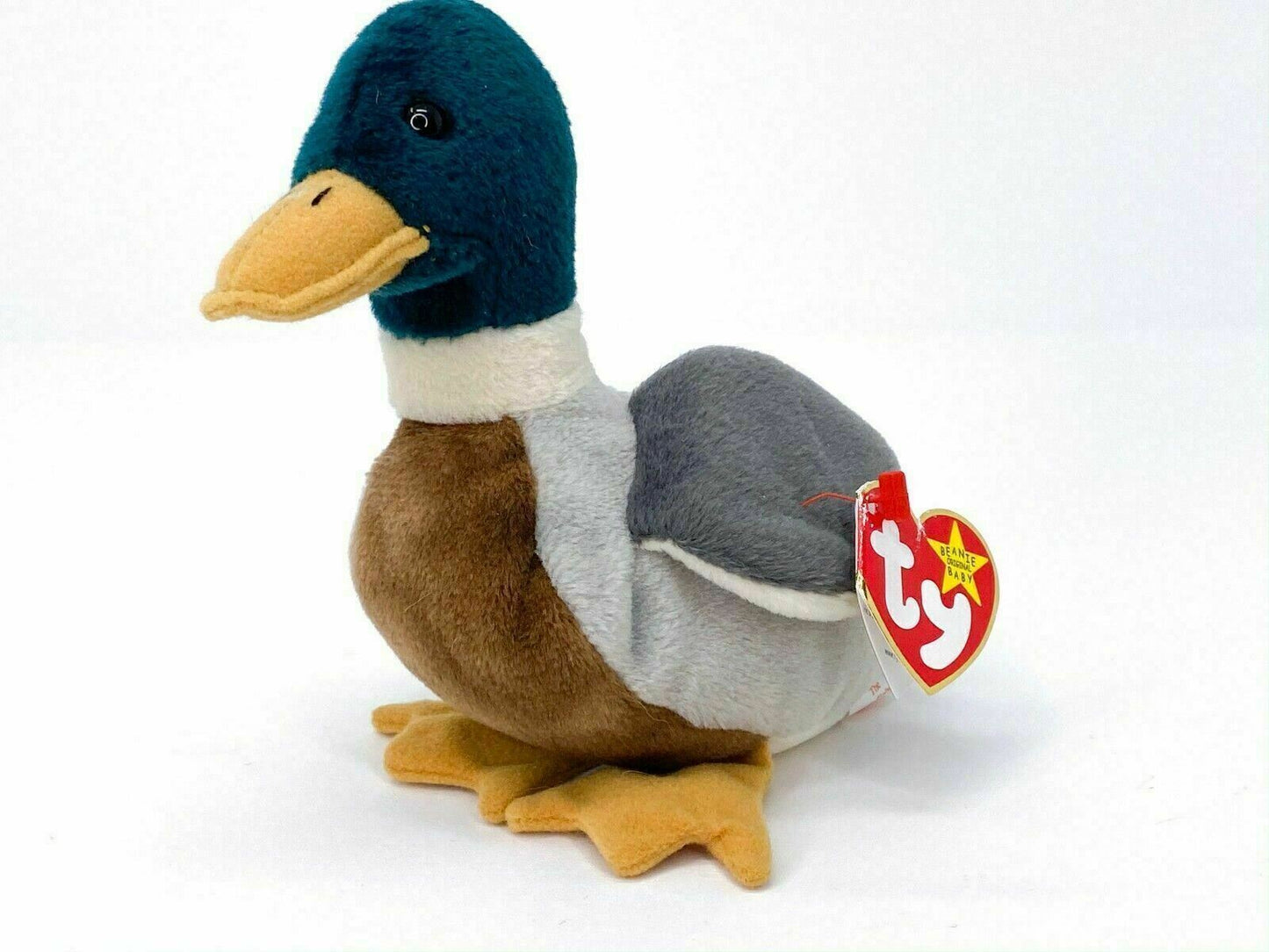 Classic TY Beanie Babies- Rare, retired Jake the Duck 1997. (Errors on Tag)