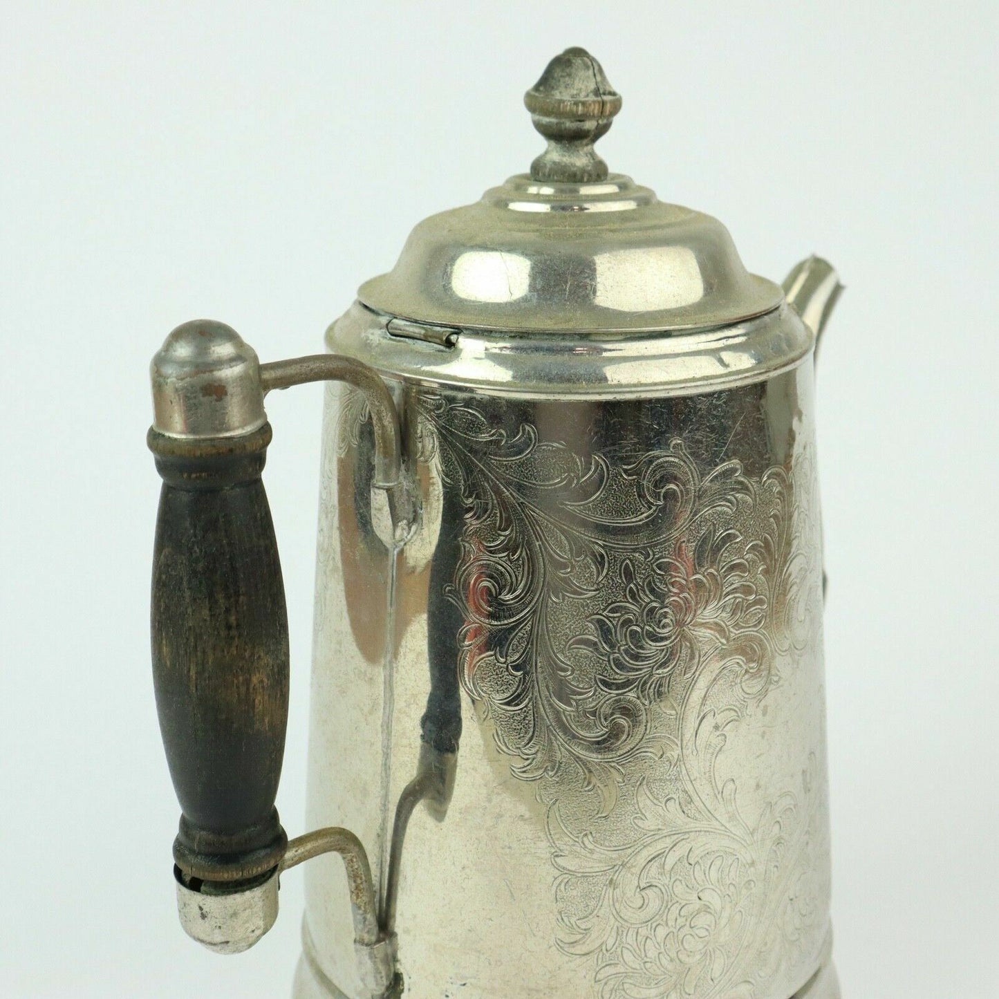 Vintage Tin Pitcher 9" Tall, 5" Base (Lightweight, Camping, Van Life)