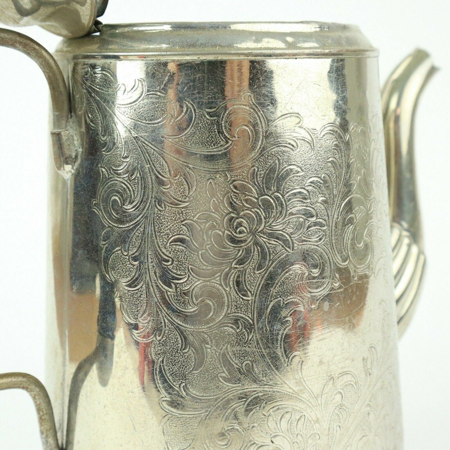Vintage Tin Pitcher 9" Tall, 5" Base (Lightweight, Camping, Van Life)