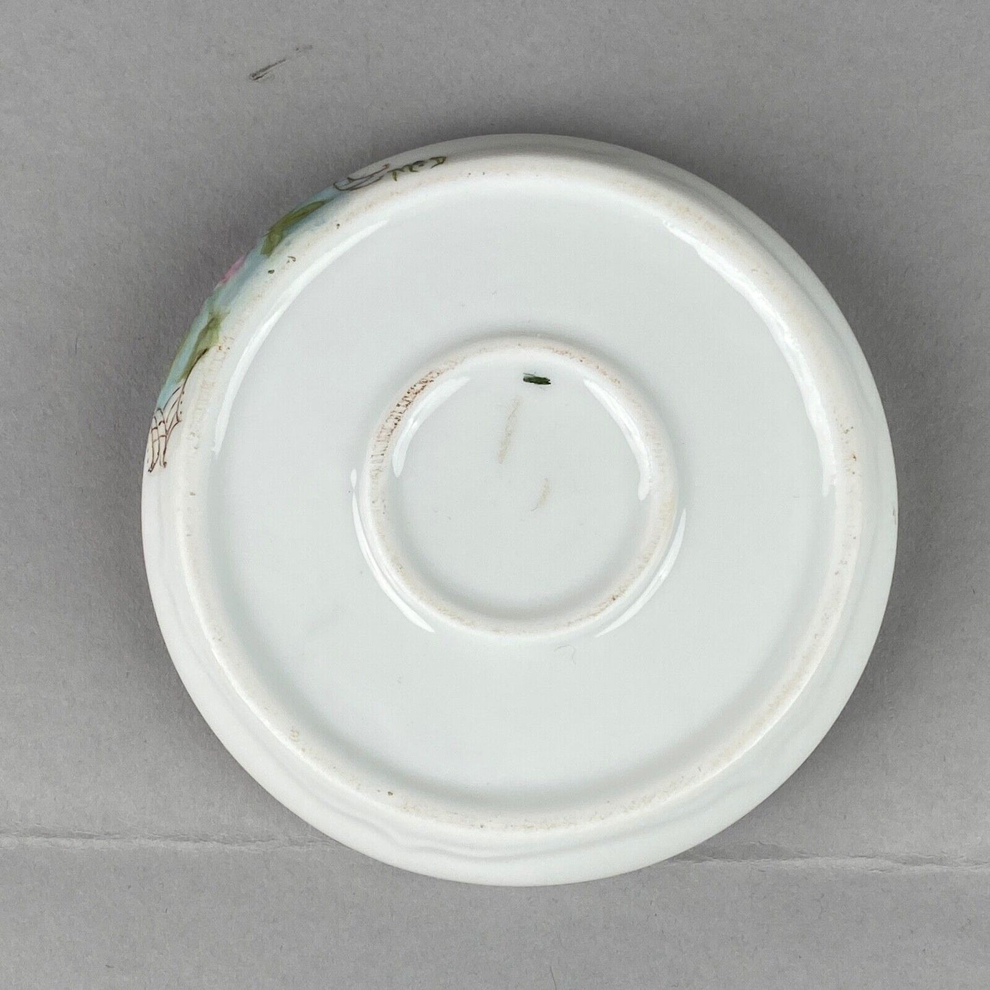Vintage Round Trinket Dish with Flowers 3.75" in Diameter