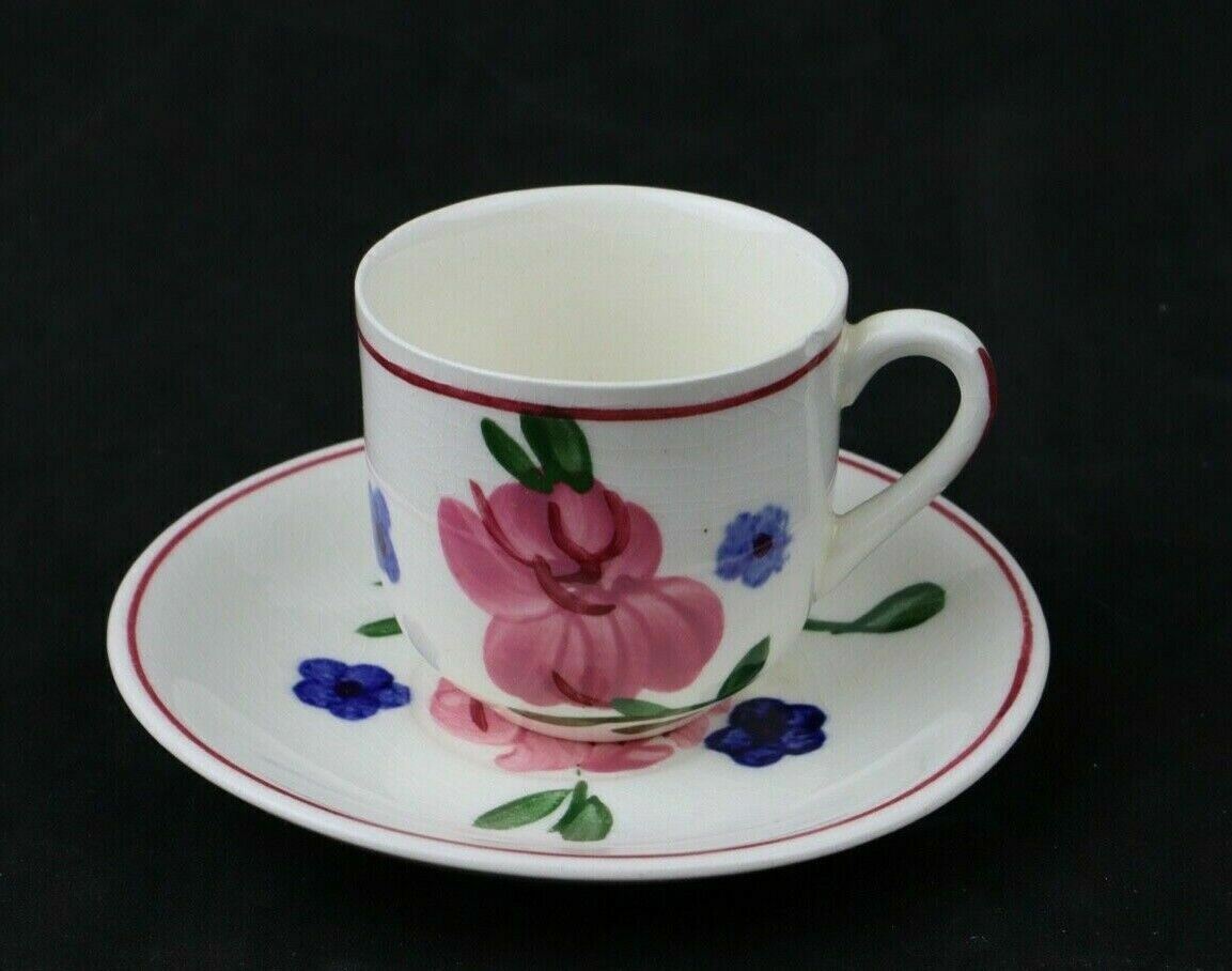 Vintage NASCO Hand Painted Demitasse Set Teacup and Saucer 2" Made is USA