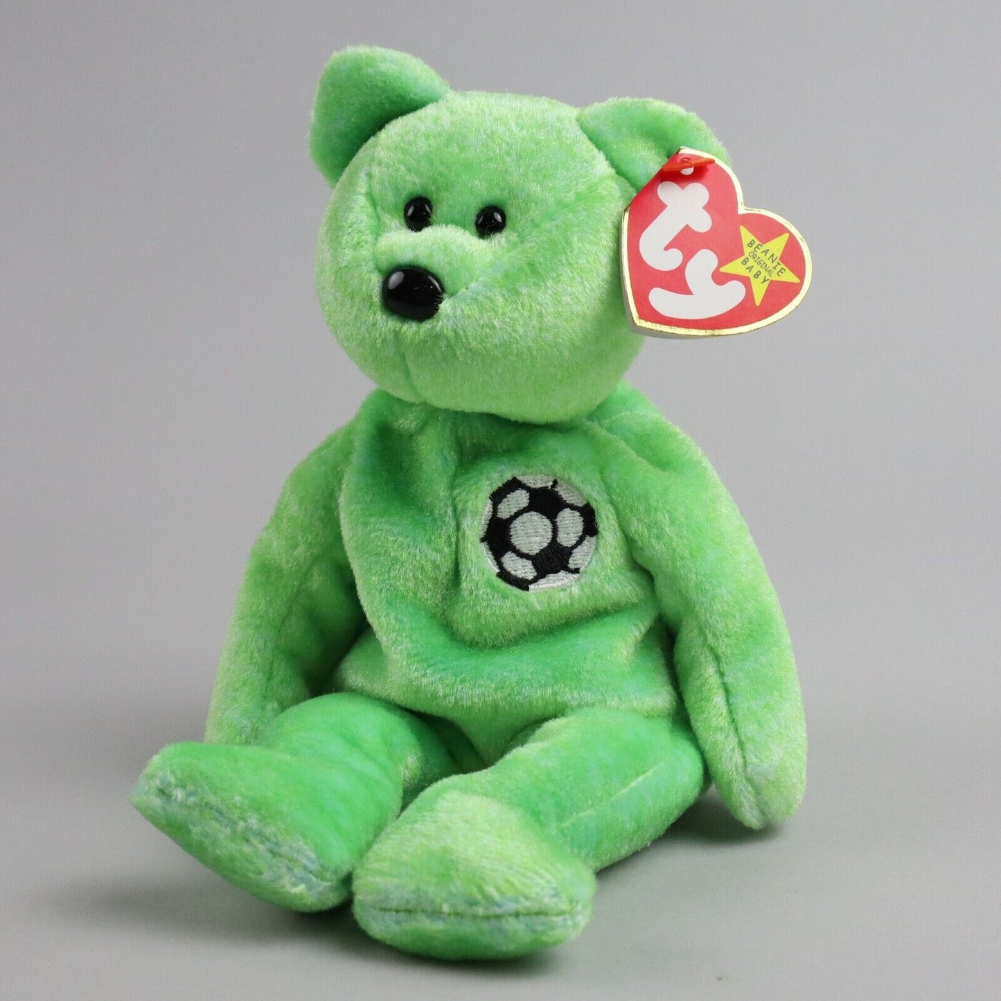 Vintage TY Beanie Baby Original 1998, Kicks Bear, Plush Stuffed Animal