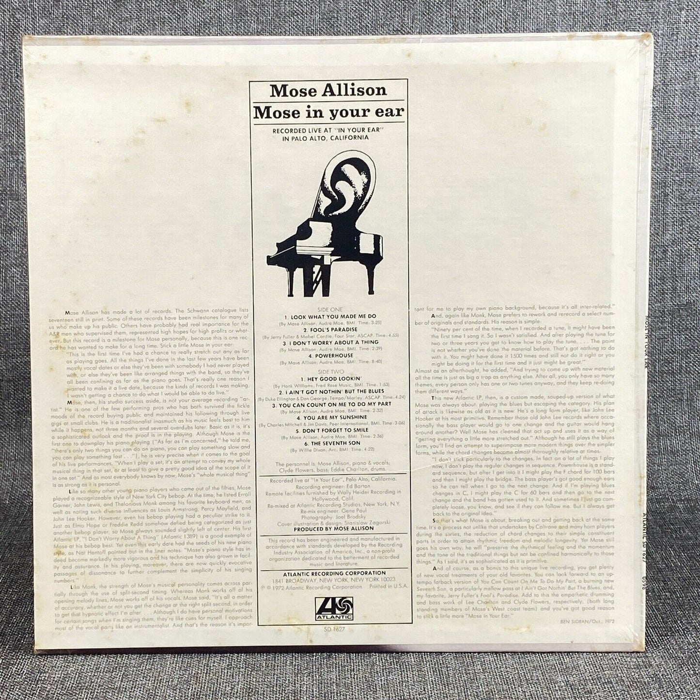 Mose Allison Mose in your ear -Vinyl LP Record 1972 -sealed