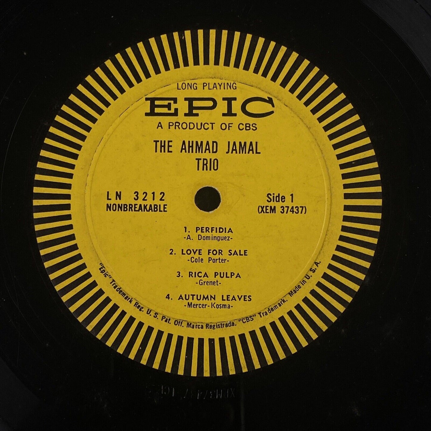 The Ahmad Jamal Trio Vinyl LP Record