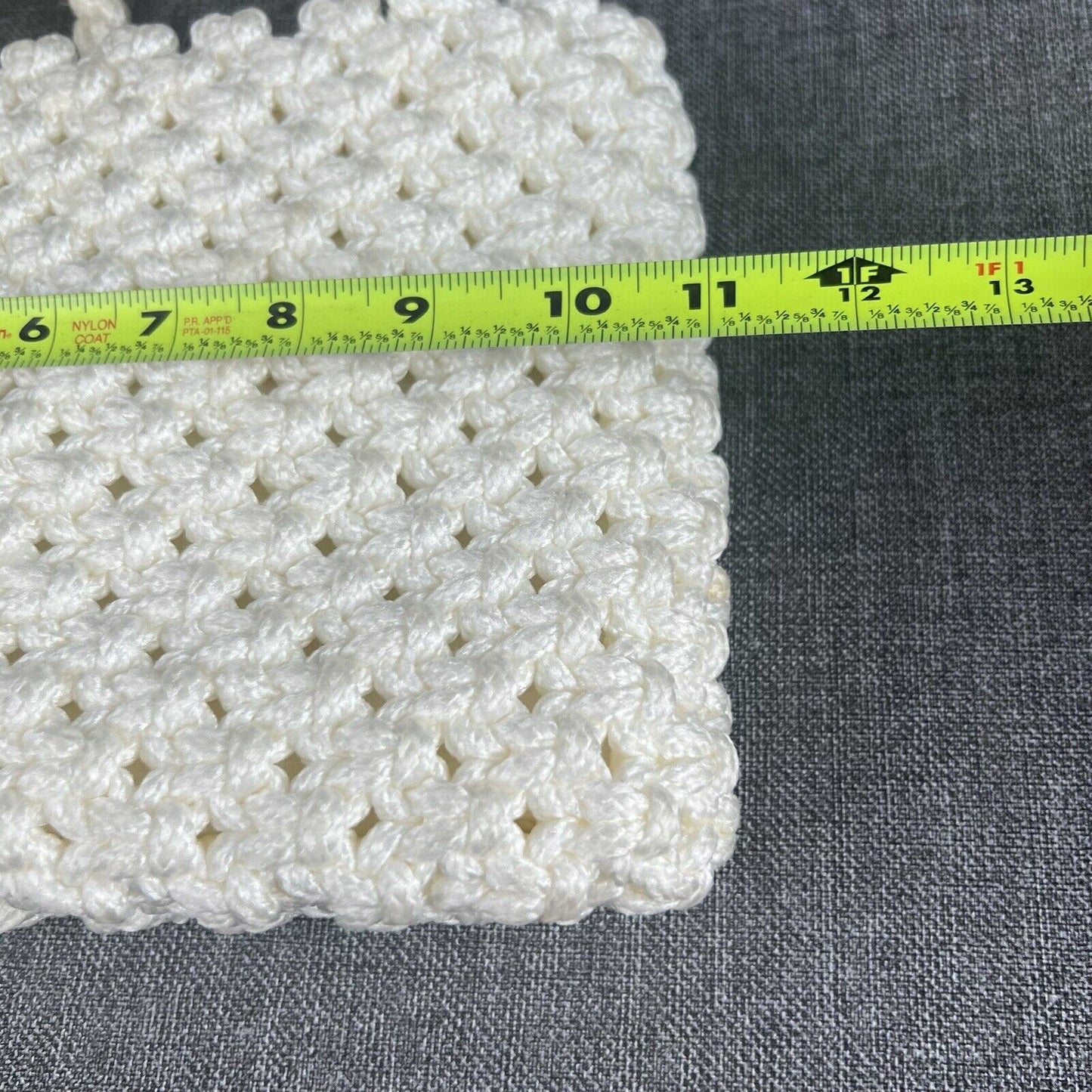 Vintage Knitted Handbag Basket Purse Cottagecore Bag