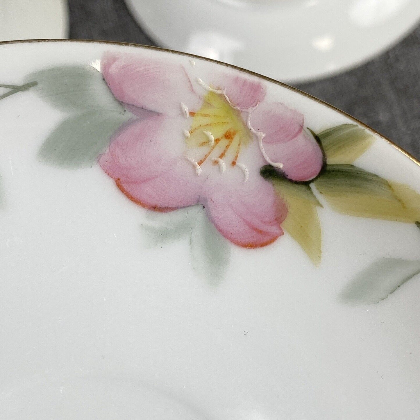 Lot of 9: Noritake China Azalea Hand Painted Saucers