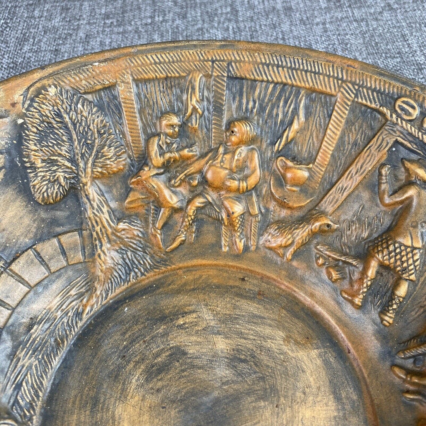 Vintage German Decorative Bowl Fairy Tale Witches