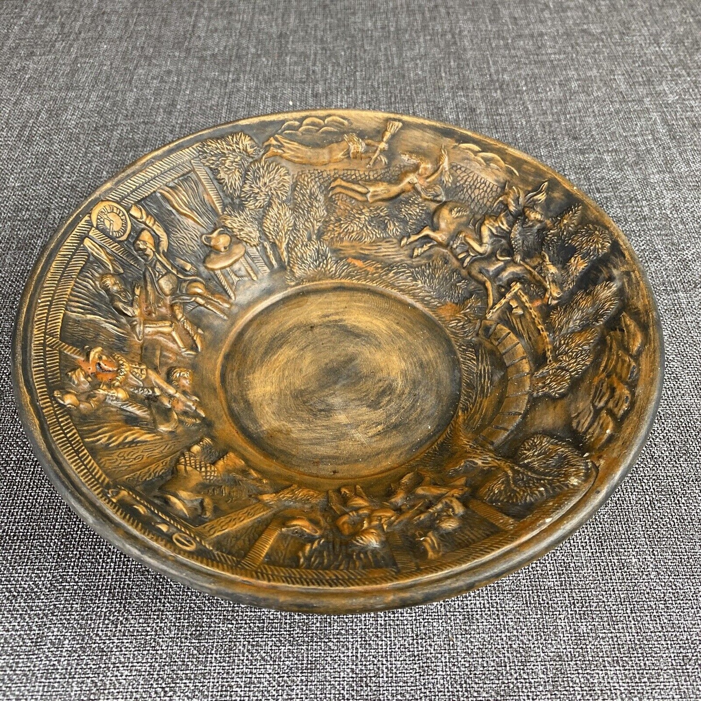 Vintage German Decorative Bowl Fairy Tale Witches