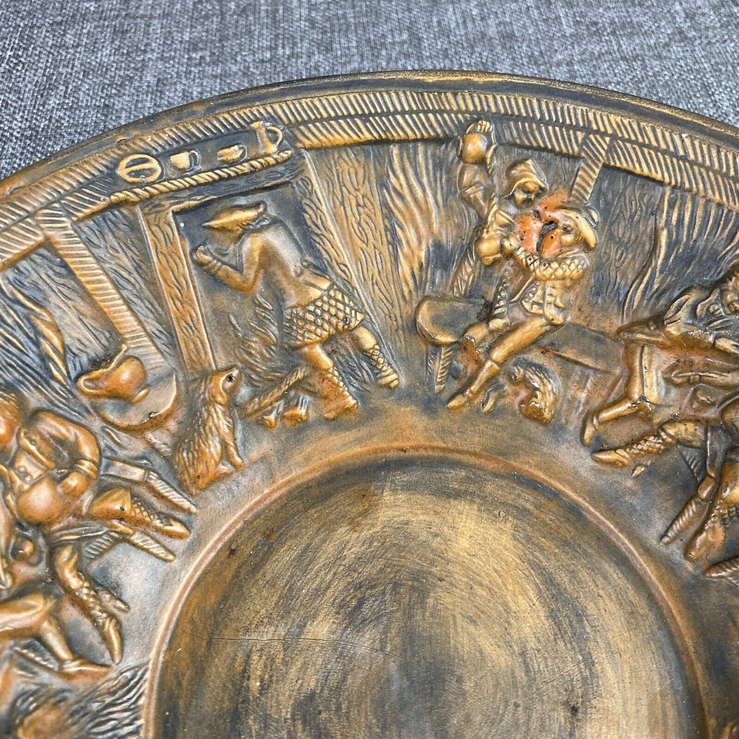 Vintage German Decorative Bowl Fairy Tale Witches