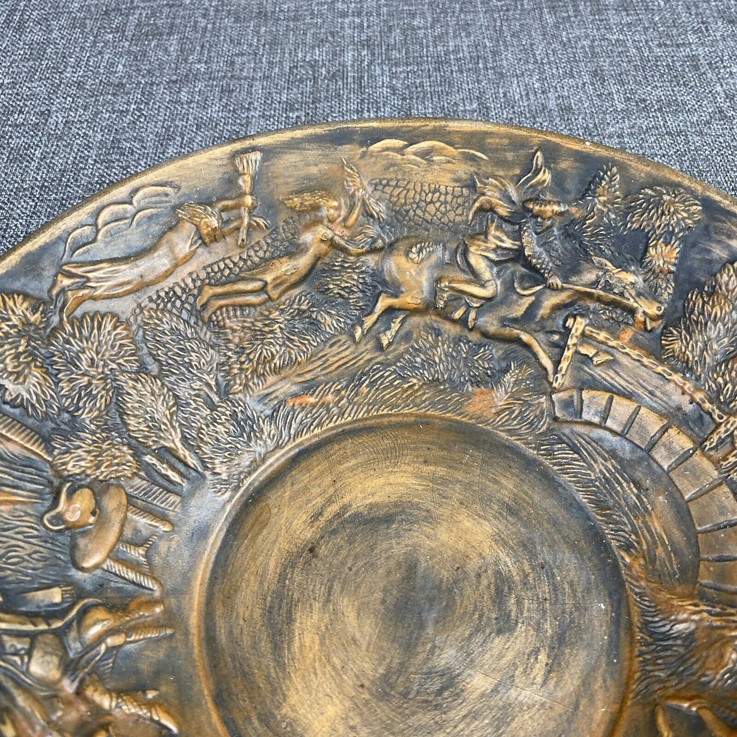 Vintage German Decorative Bowl Fairy Tale Witches