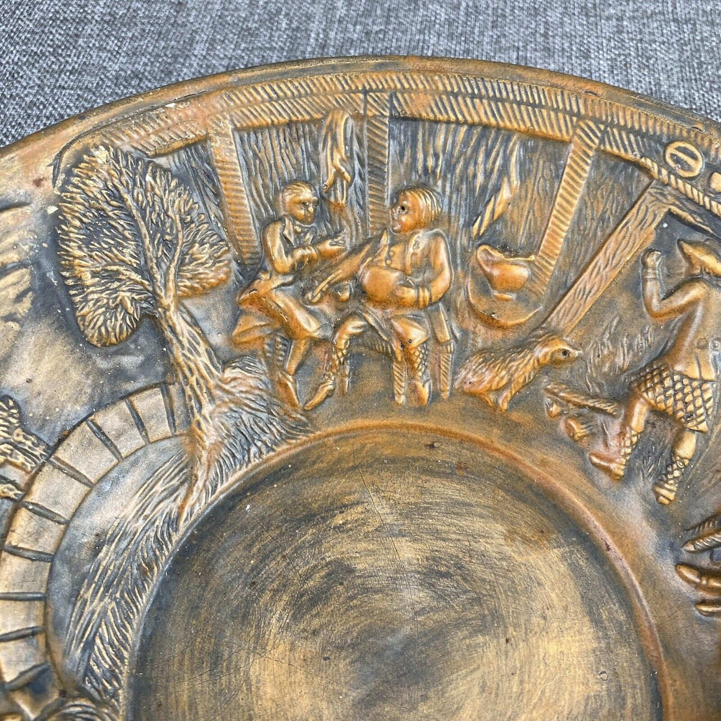 Vintage German Decorative Bowl Fairy Tale Witches