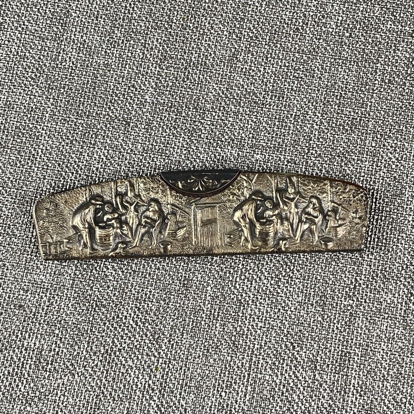 Vintage Silver Plated Metal Embossed Repoussé Comb Spritzer & Fuhrmann Denmark