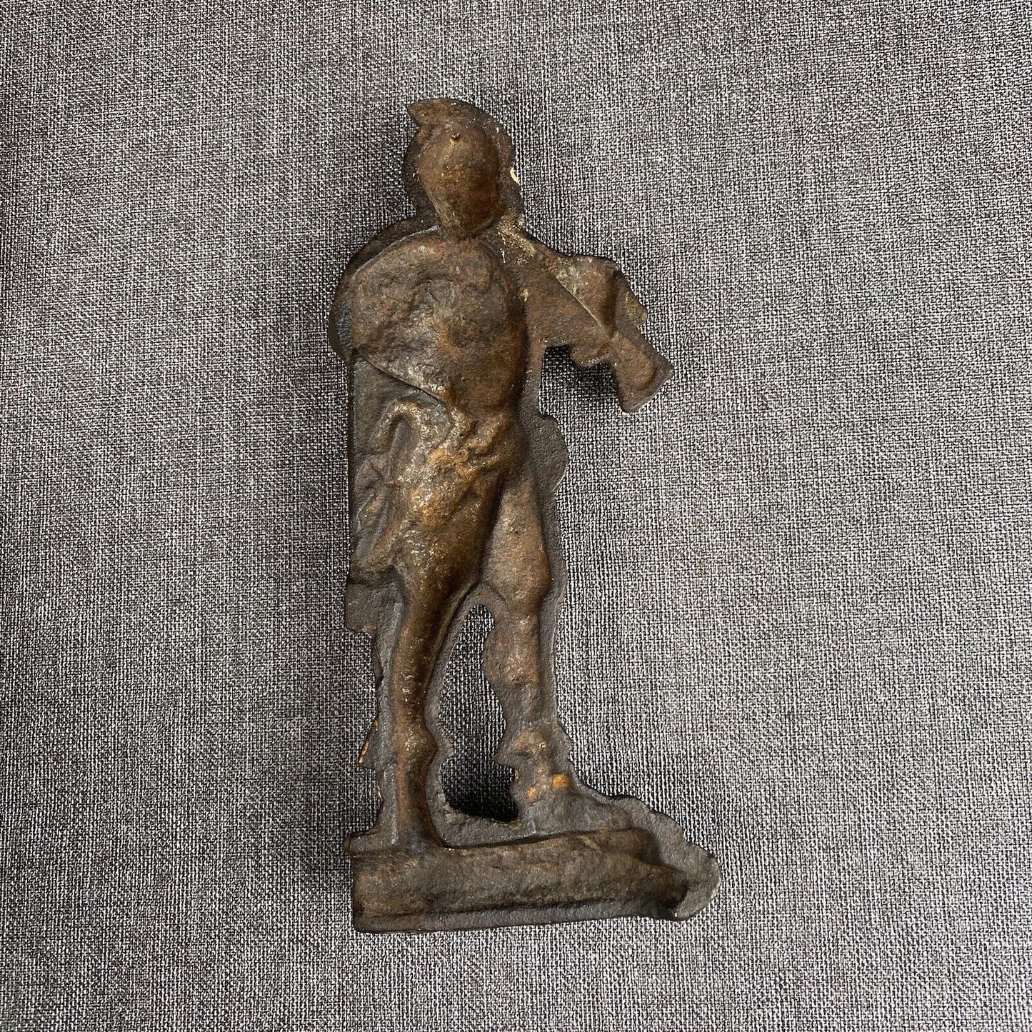 Vintage Cast Iron Musketeer Wall Hanging Decor, Rennaissance era style, 10"