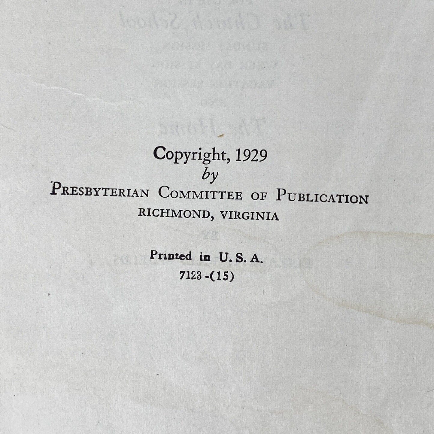 Worship & Conduct Song for beginners and primaries Sunday Schools USA, 1929
