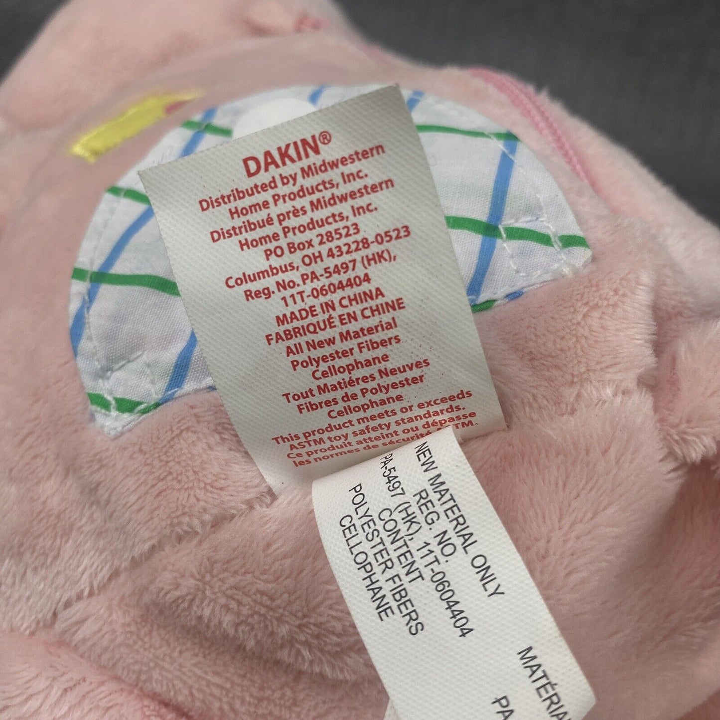 Dakin Toy Pig Animal Plush Learning Toy 14" tall