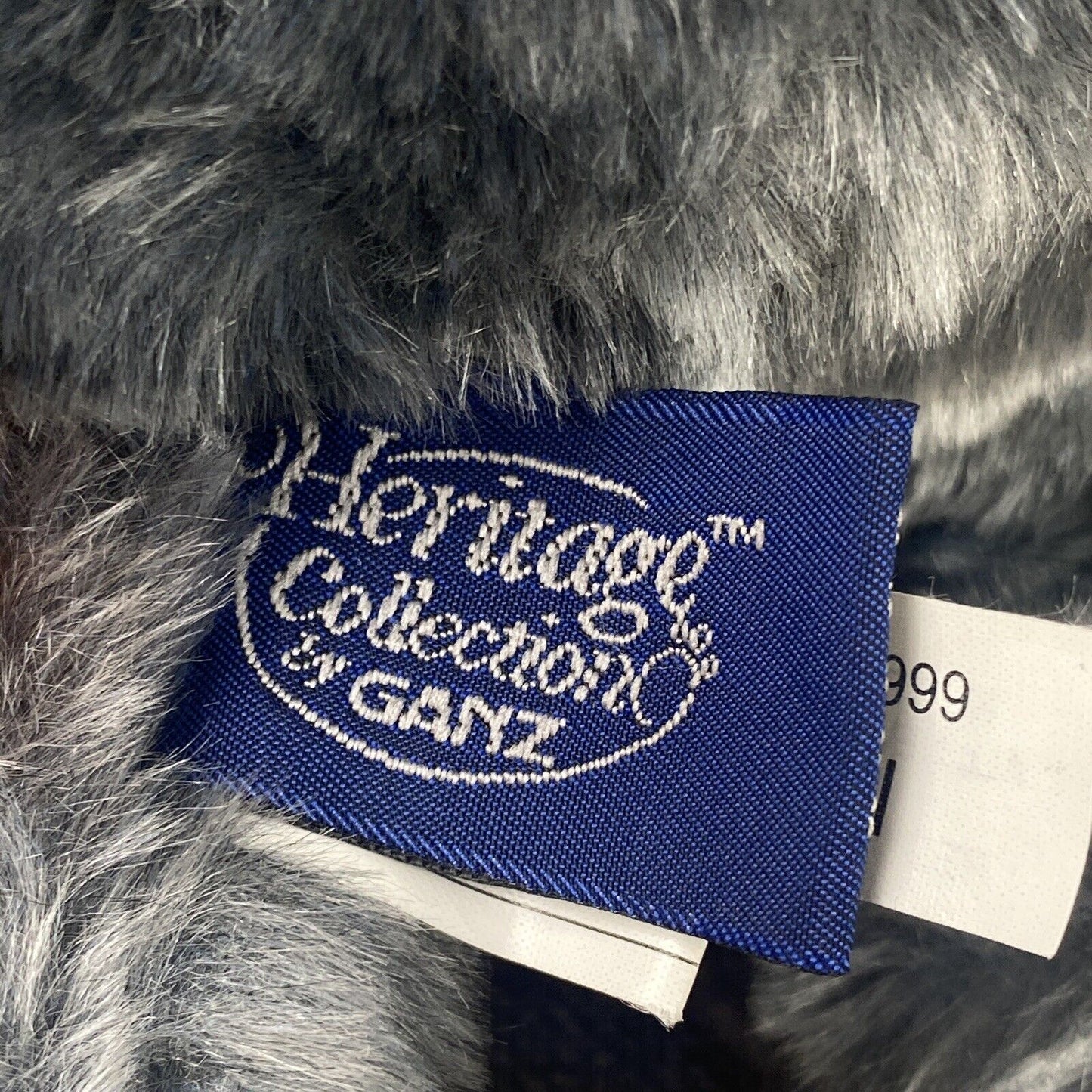 Ganz Heritage Collection gray Bear Bow 12” Plush Stuffed Animal