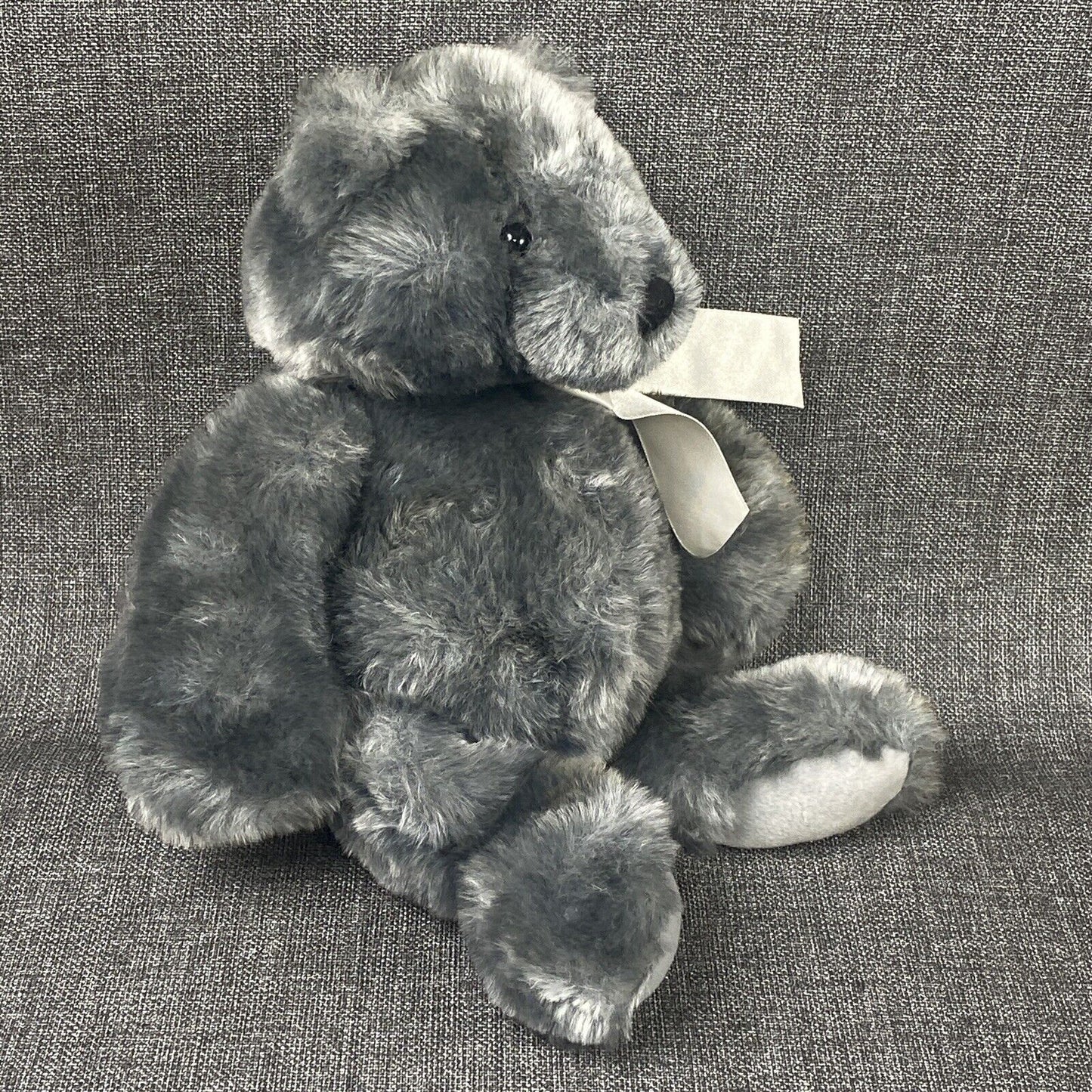 Ganz Heritage Collection gray Bear Bow 12” Plush Stuffed Animal