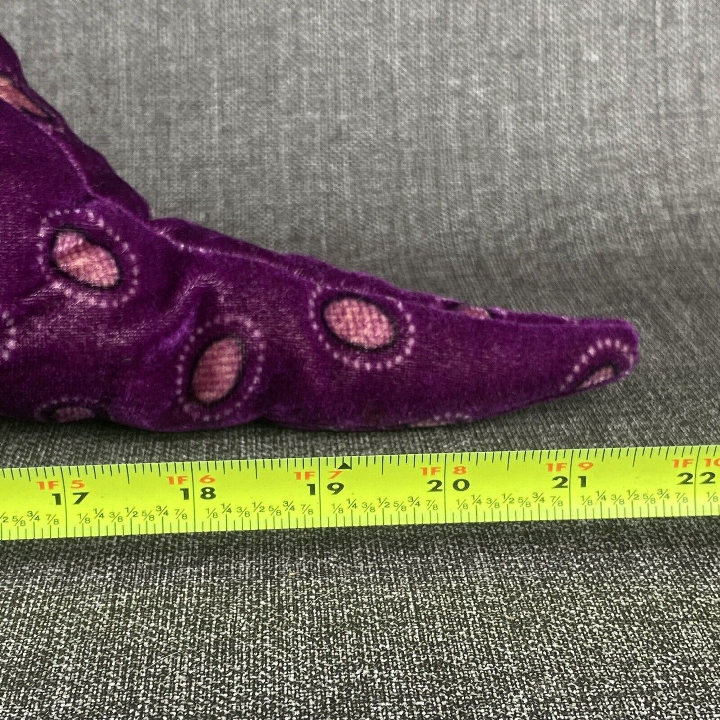 Toyco Dinosaur Stegosaurus Purple Plush 22" , clean