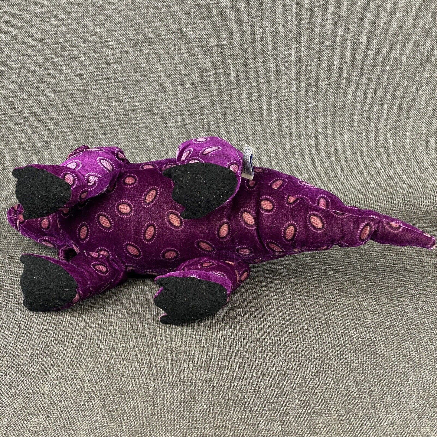 Toyco Dinosaur Stegosaurus Purple Plush 22" , clean