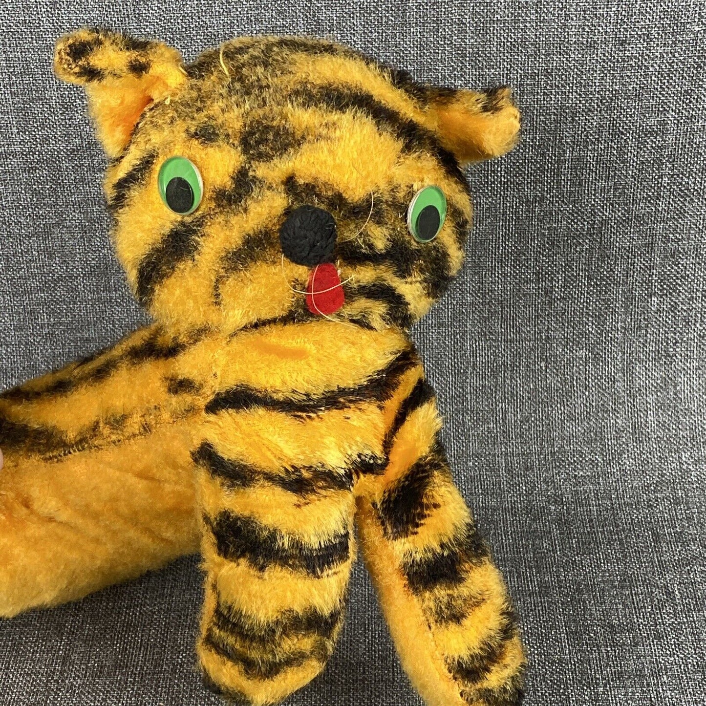 Vintage 14” Plush Stuffed Orange Tiger