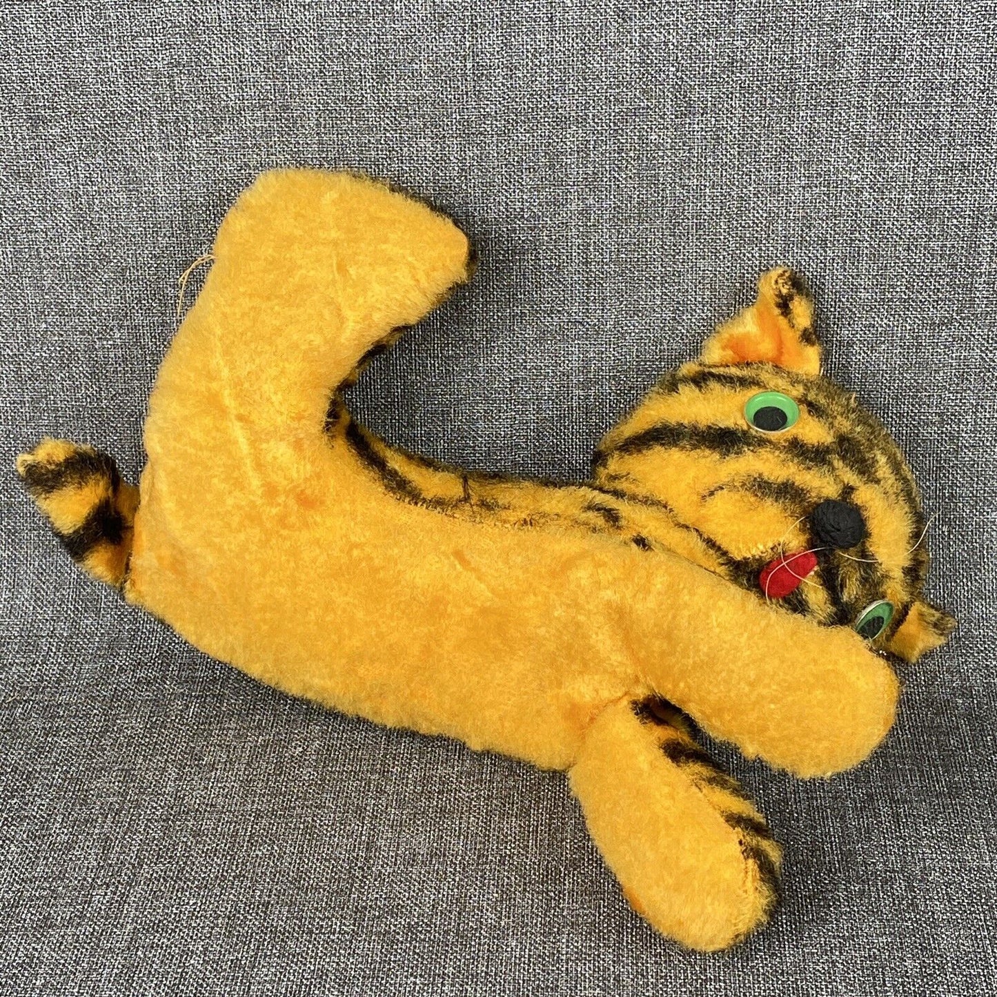 Vintage 14” Plush Stuffed Orange Tiger
