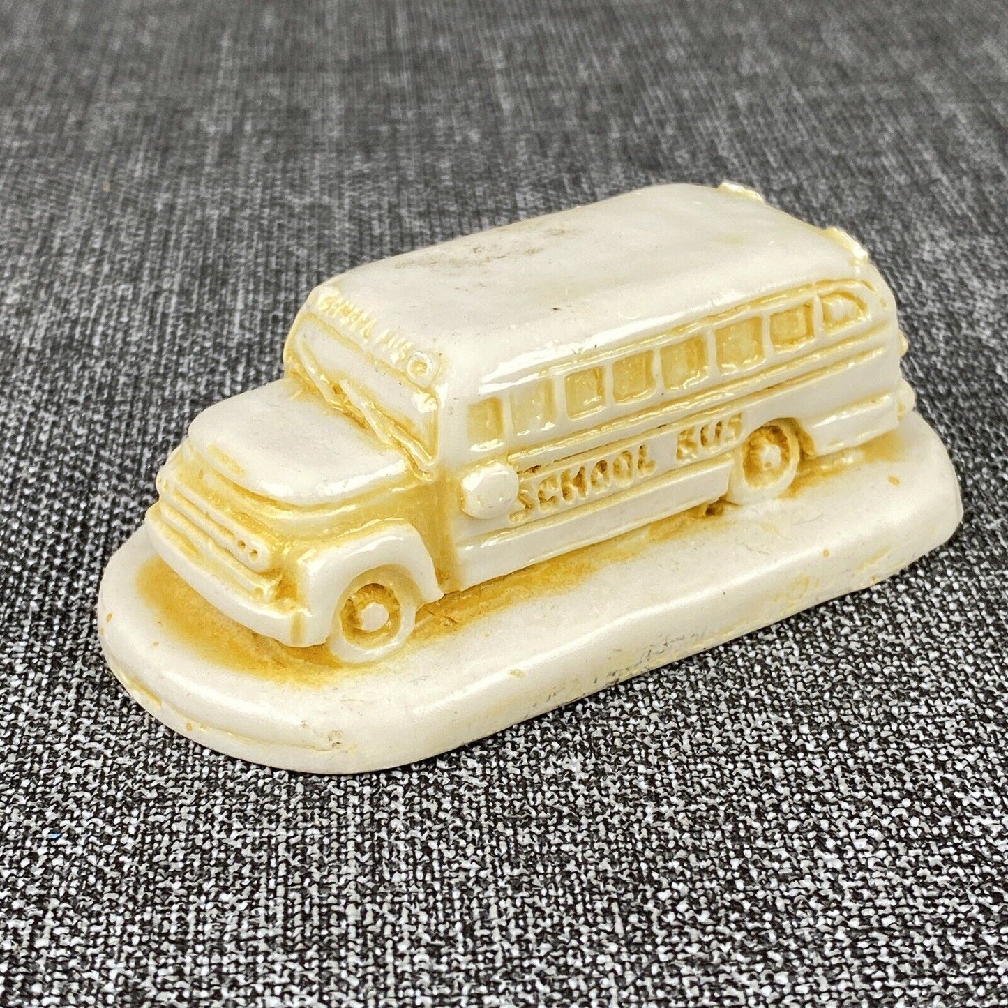 Vtg Allis-Chalmers School Bus Sculpture No. 127 Georgia Marble Limited Edition