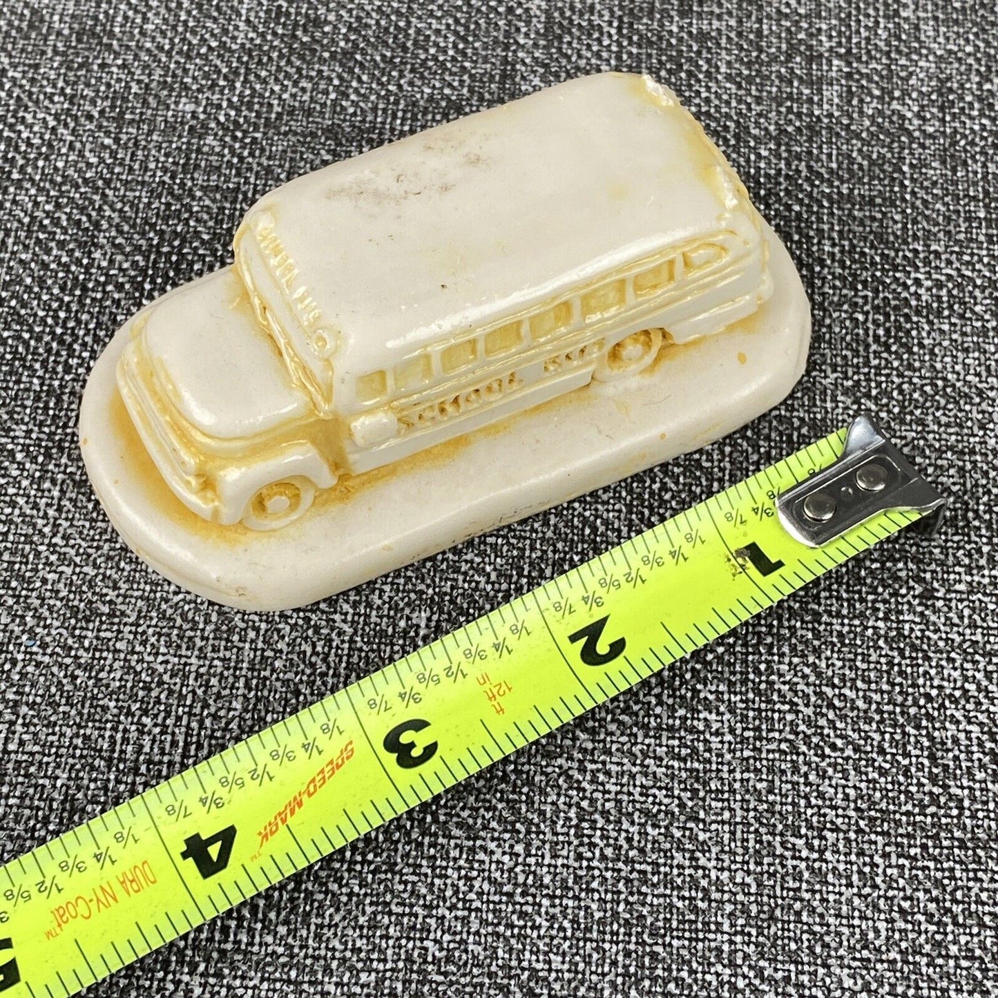 Vtg Allis-Chalmers School Bus Sculpture No. 127 Georgia Marble Limited Edition